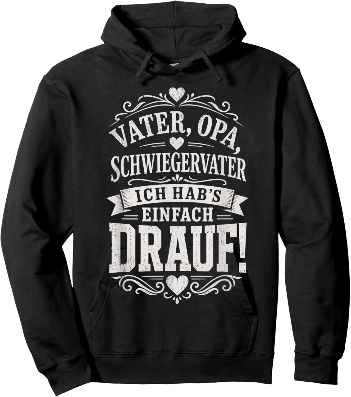 Vater Opa Schwiegervater Hoodie - Hoodie | Black
