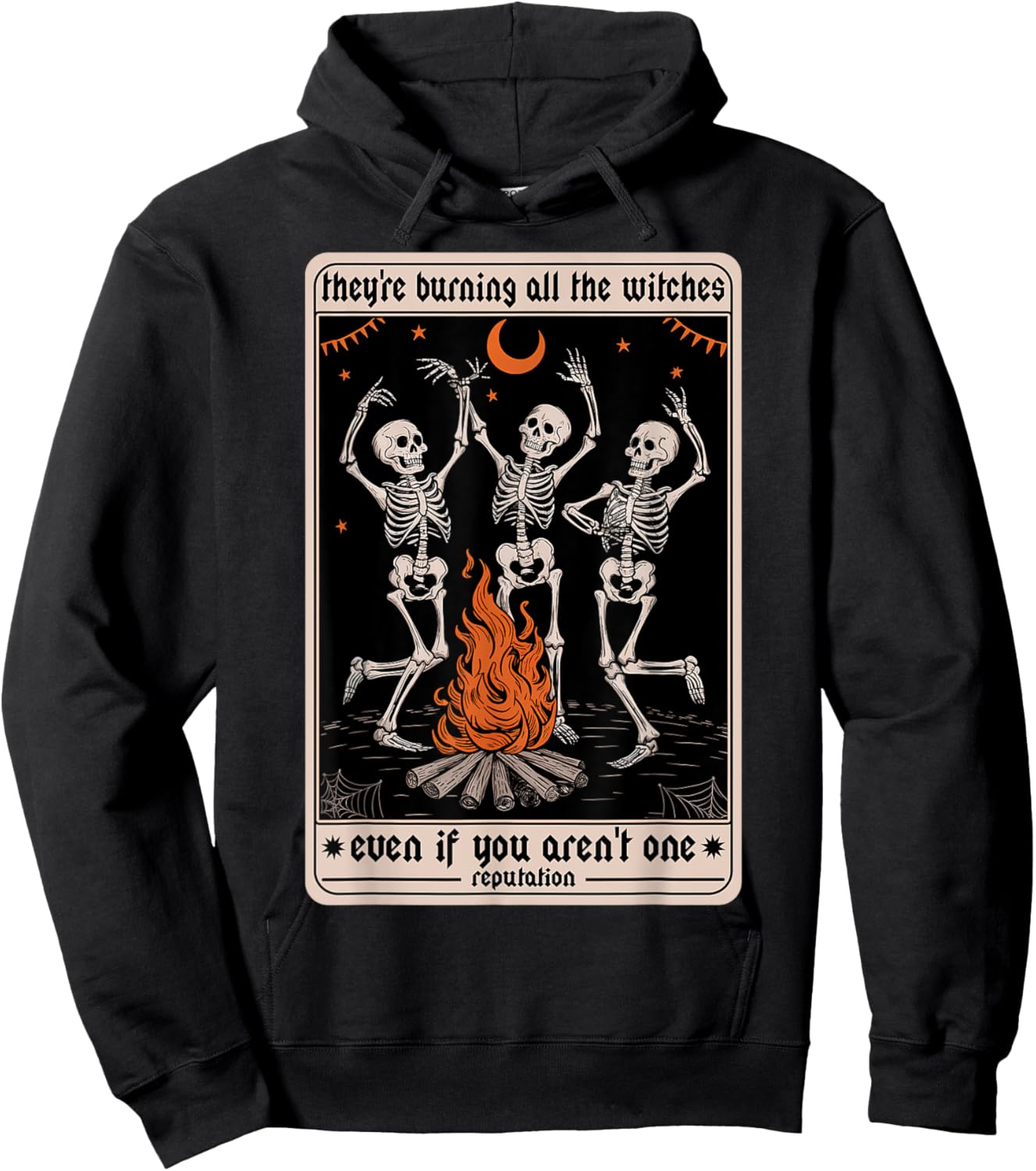 They're Burning All The Witches Even If You Arent One Card Hoodie - Hoodie | Black