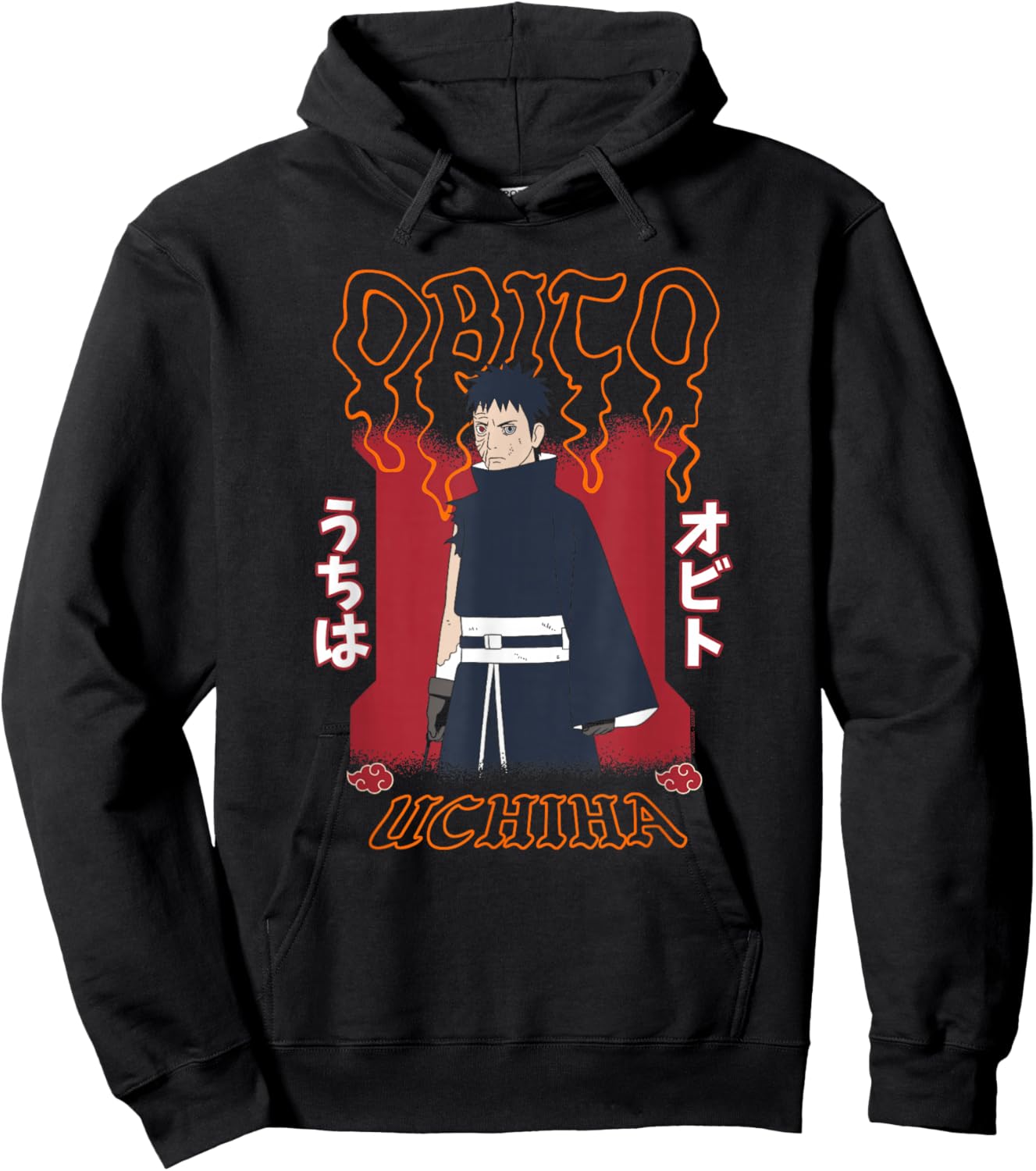 Naruto Obito Uchiha Modern Character Portrait Anime Hoodie - Hoodie | Black