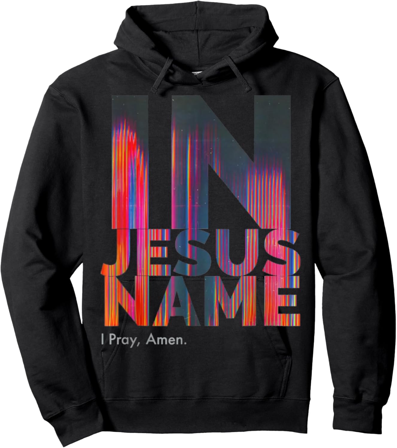 In Jesus Name I Pray Amen Hoodie - Hoodie | Black