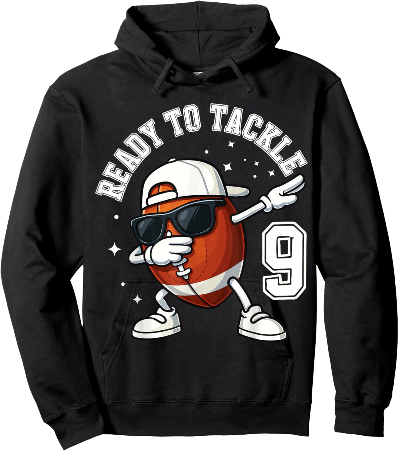 Ready to Tackle 9 Football Party Hoodie - Hoodie | Black