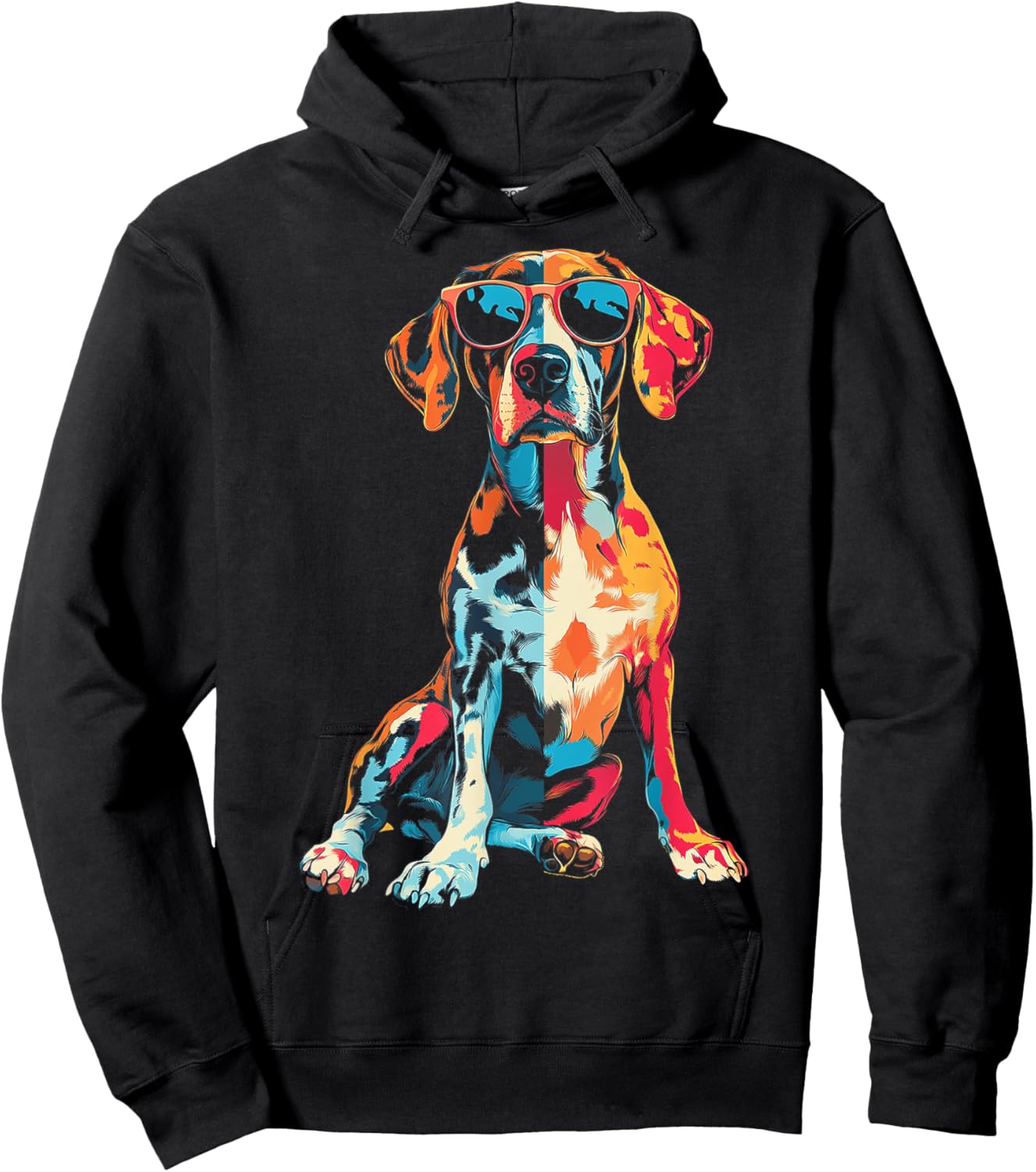 German Short Haired Pointer Dog Artwork Hoodie - Hoodie | Black