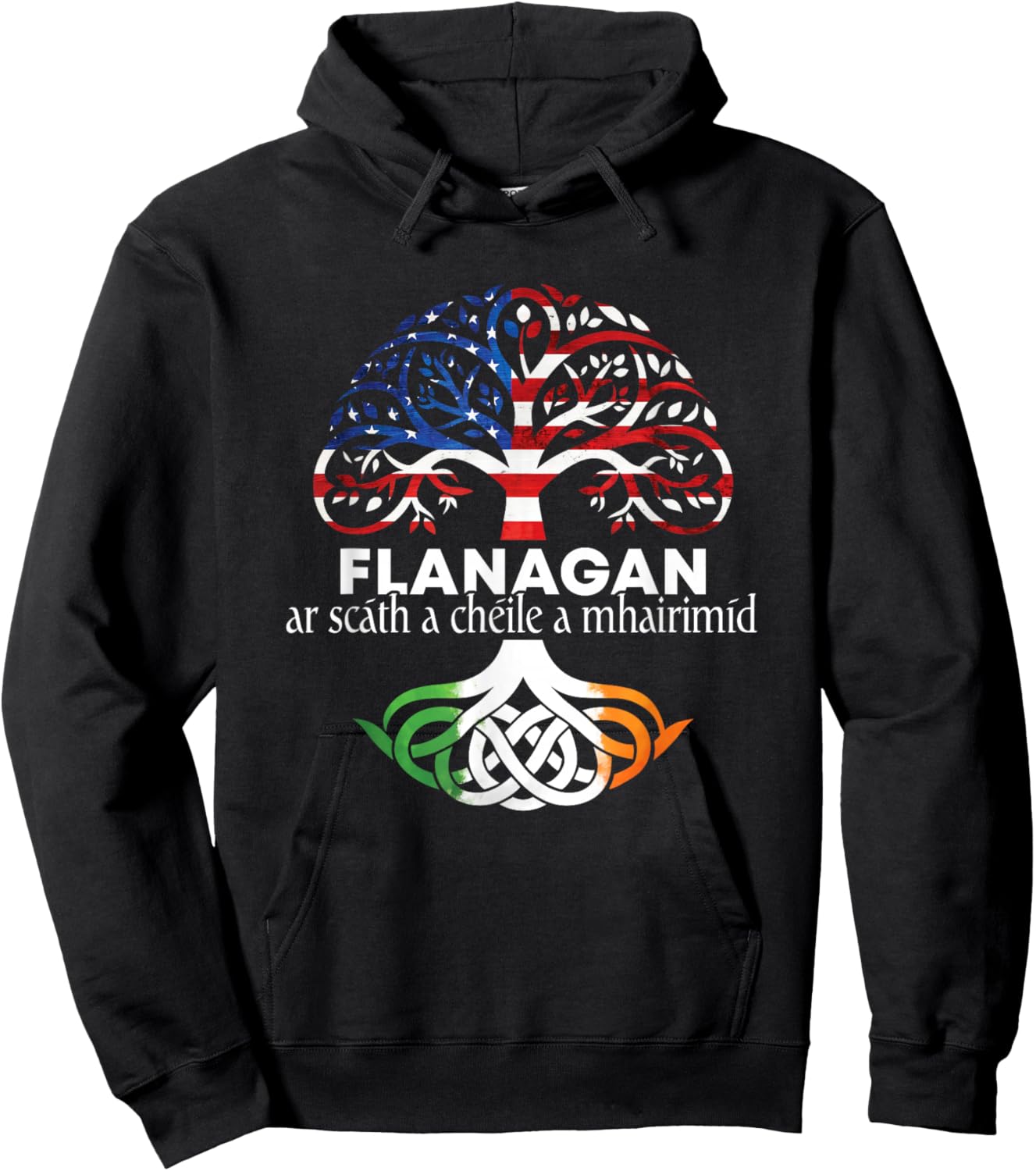 Flanagan Irish Family Name Celtic Irish Roots Hoodie - Hoodie | Black
