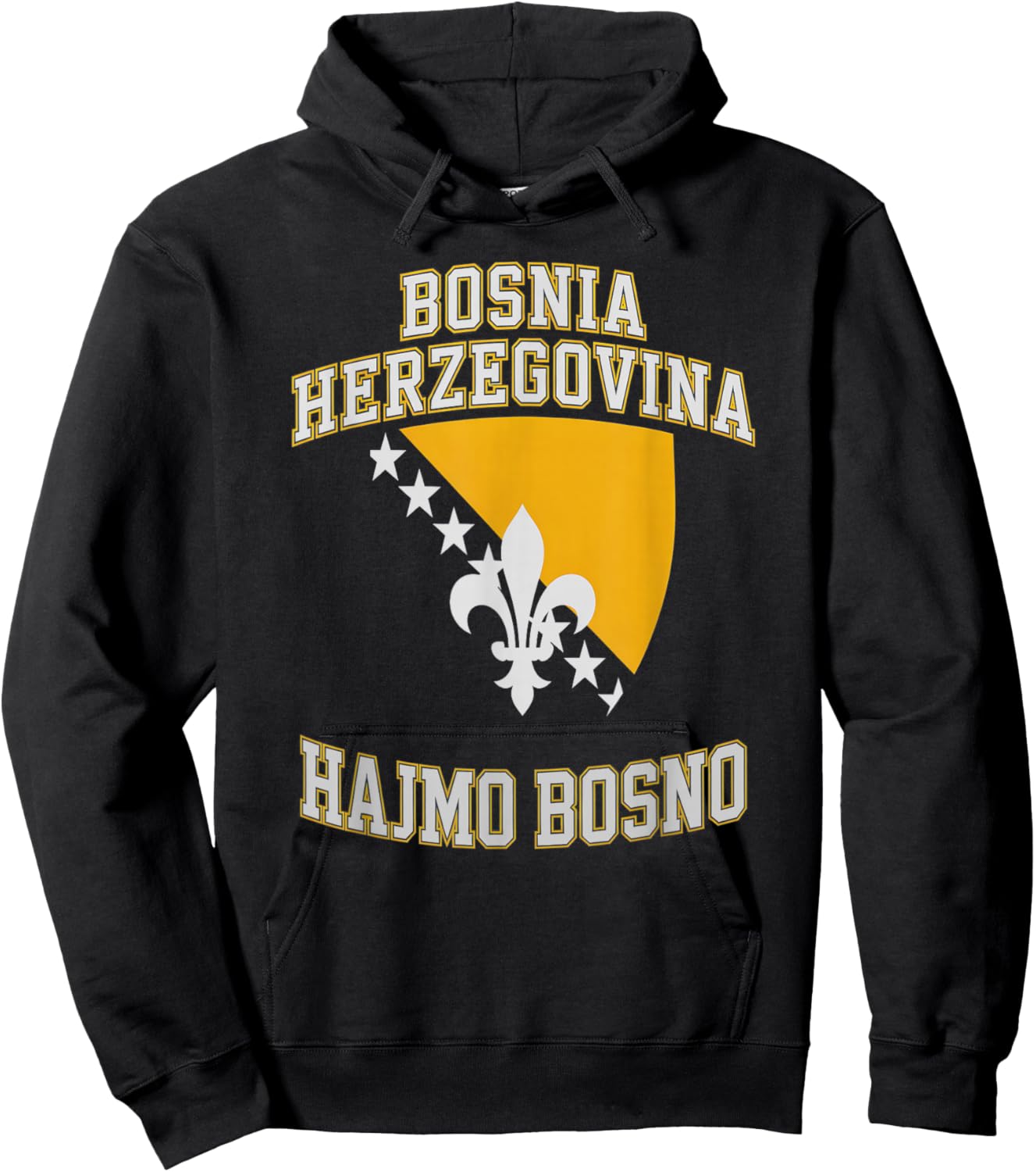 Proud Bosnia Dragon HAJMO BOSNO Country Favorite Cheer Game Hoodie - Hoodie | Black