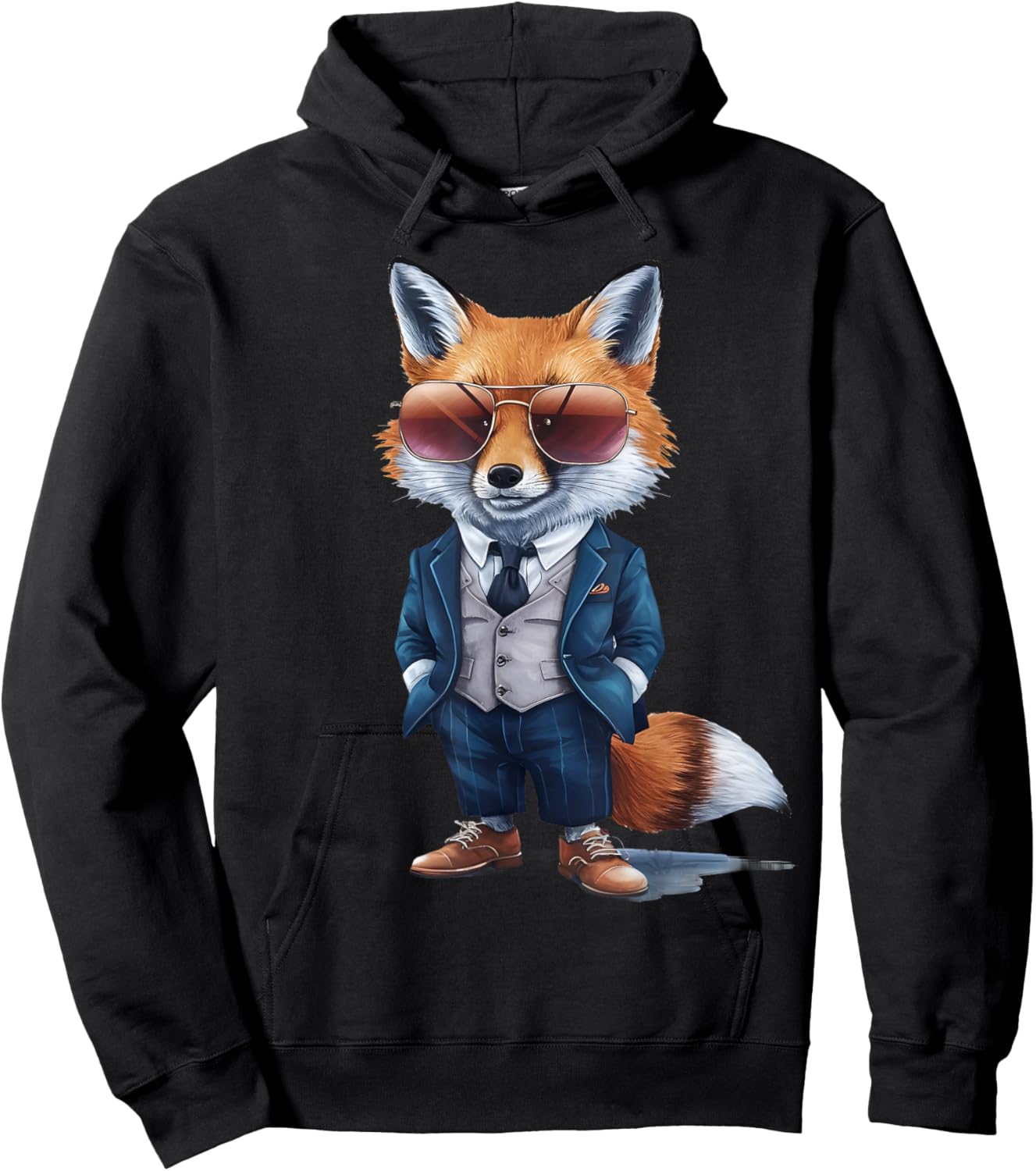 Fox Fox Men's Women's Suit Fox Hoodie - Hoodie | Black