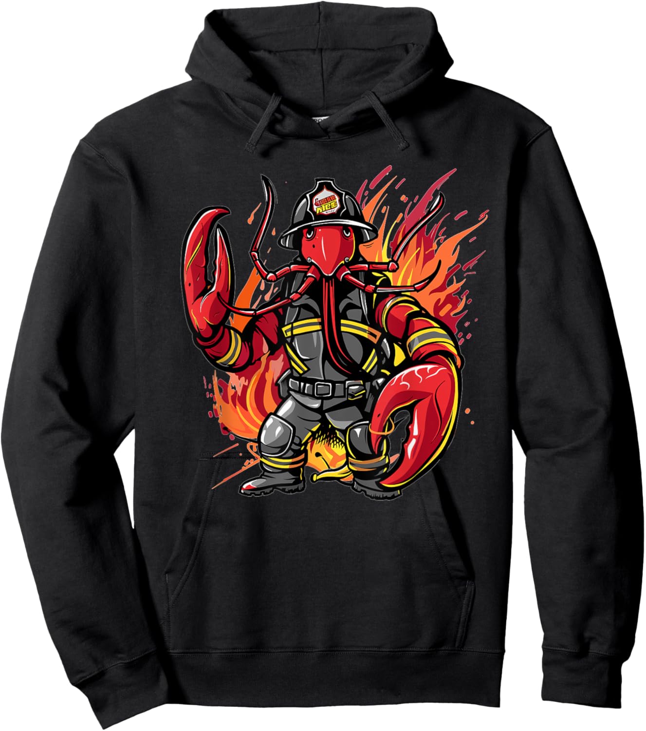Lobster Firefighter I Kids Firefighter Hoodie - Hoodie | Black