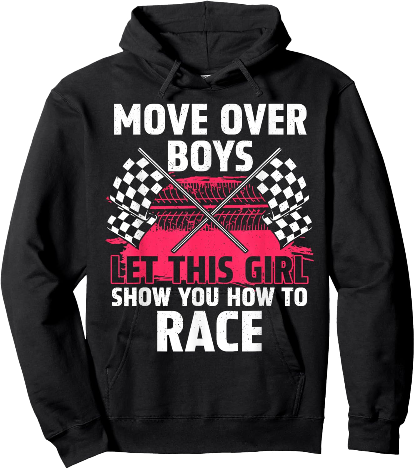 Car Racing Art Girls Race Track Race Car Driver Hoodie - Hoodie | Black