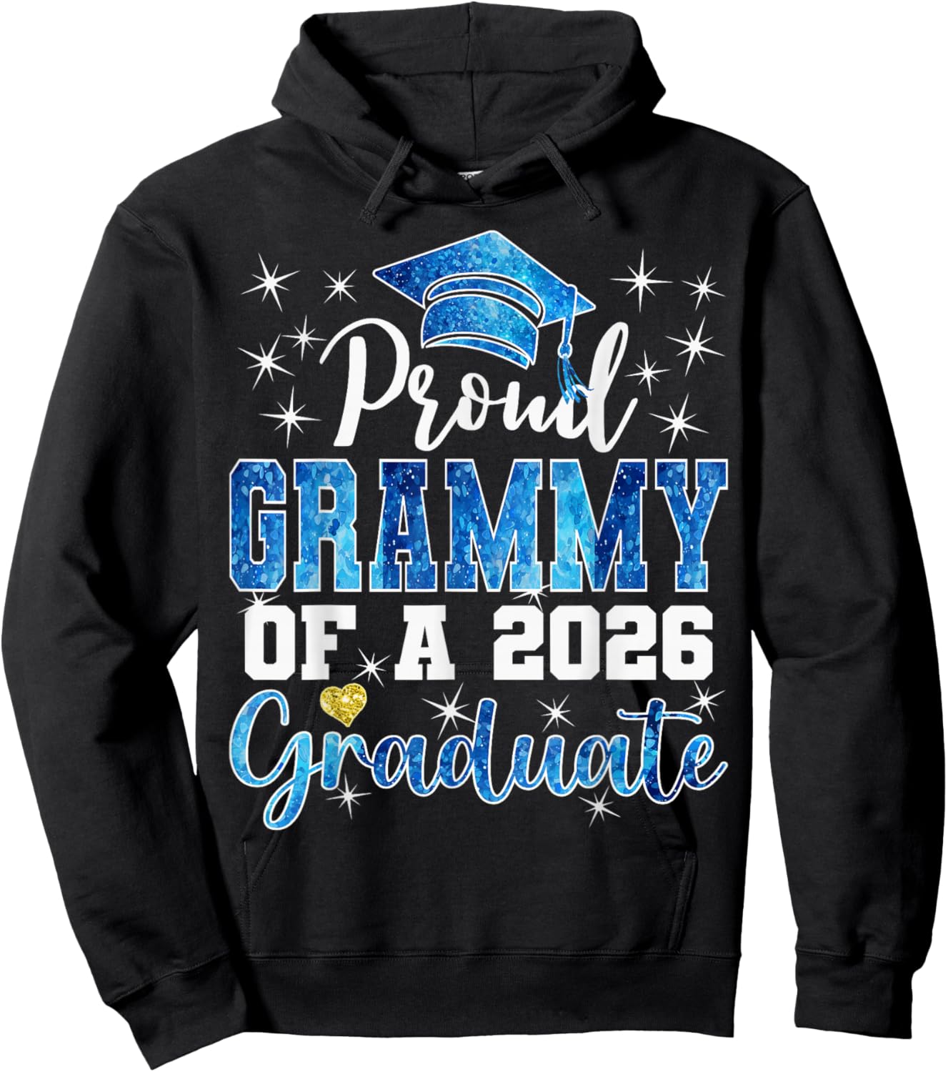Super Proud Grammy of 2026 Graduate Senior Graduation Family Hoodie - Hoodie | Black