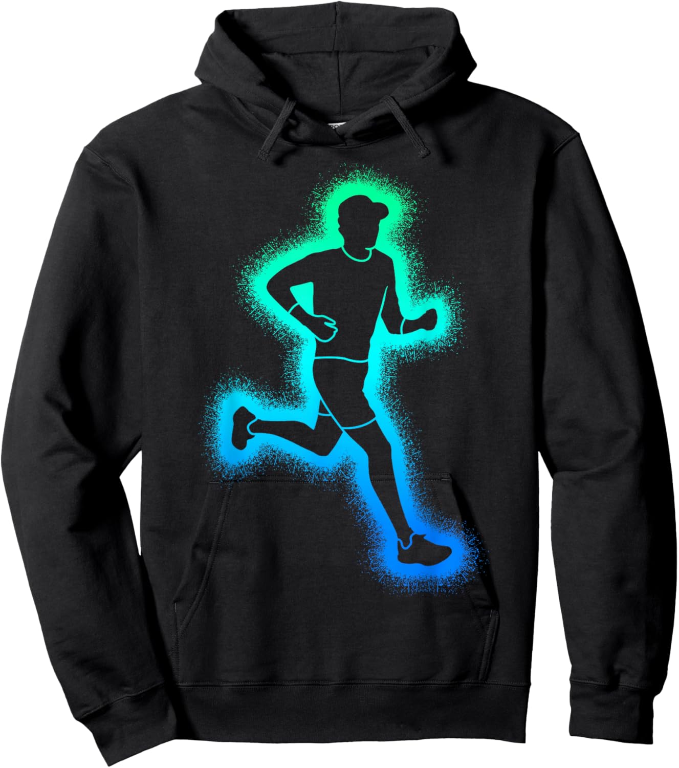 Running Run Boys Men Kids Runner Hoodie - Hoodie | Black