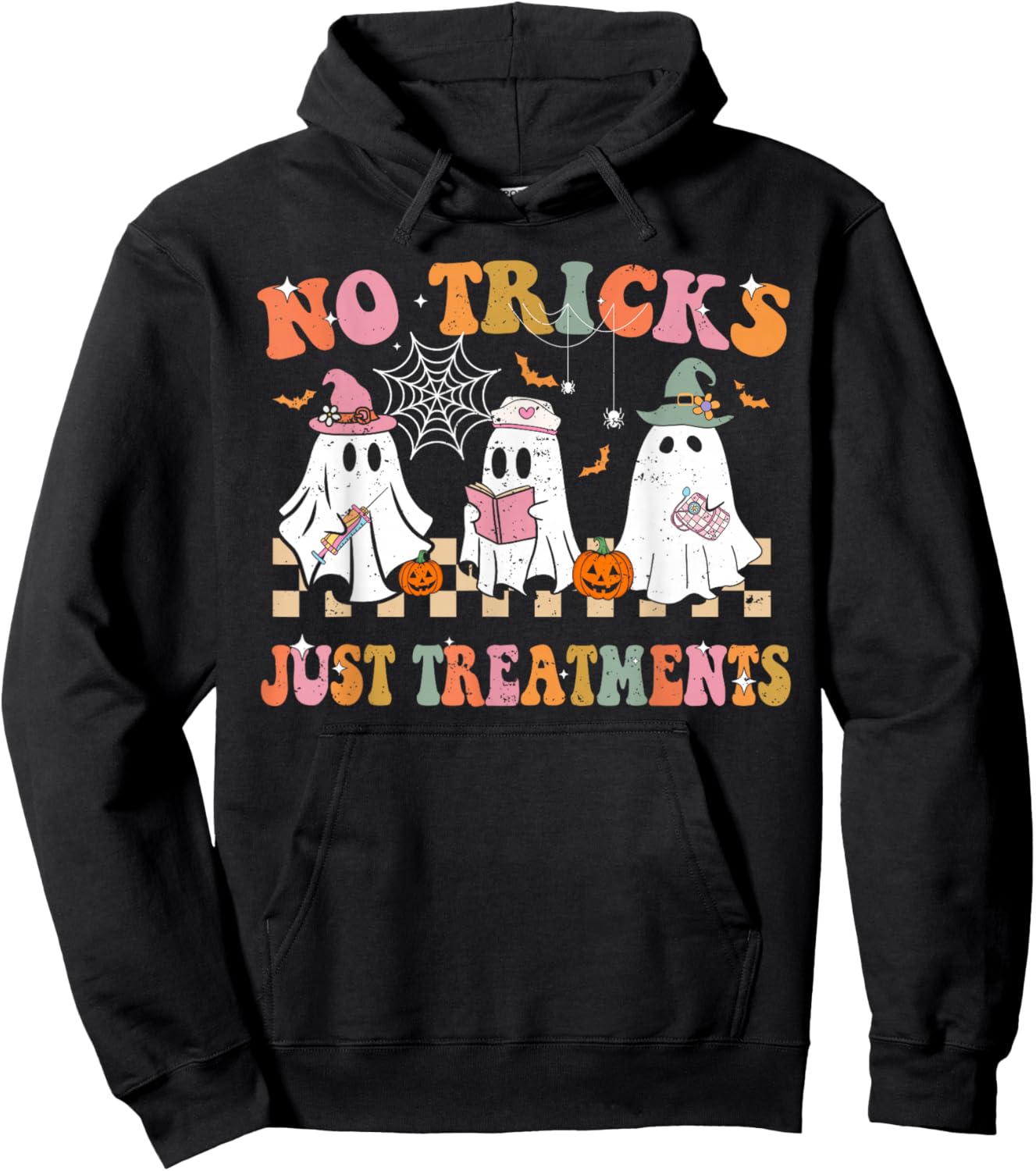 Funny Nurse Ghost for Scrub Life & Nursing Halloween Lovers Hoodie - Hoodie | Black