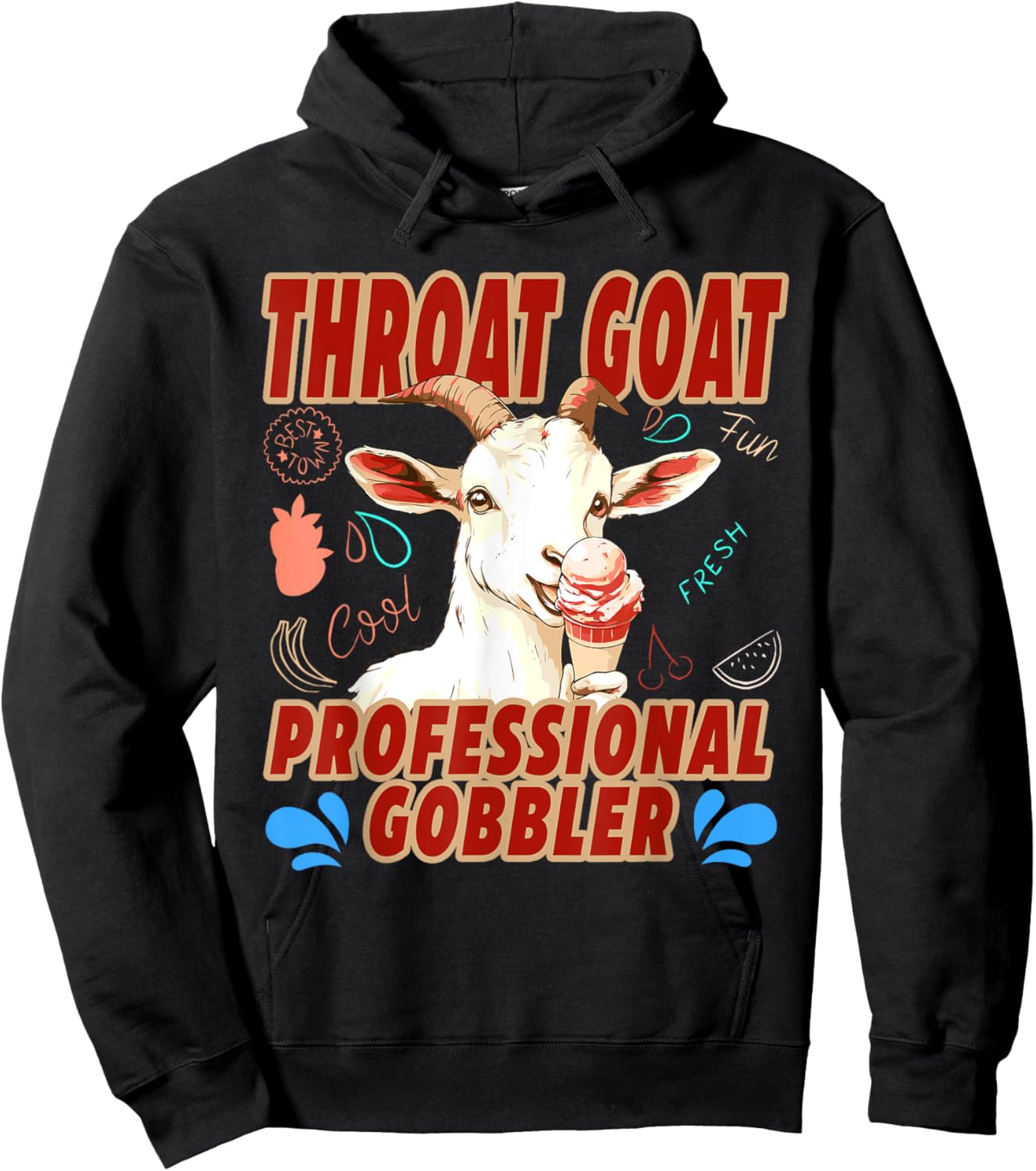 Funny Throat Goat Professional Gobbler Hoodie - Hoodie | Black