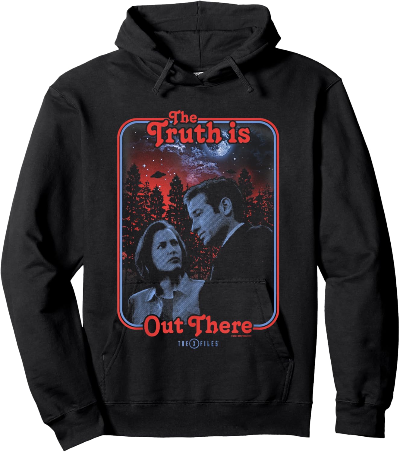 X-Files The Truth Is Out There Iconic Retro Comic Cover Logo Hoodie - Hoodie | Black