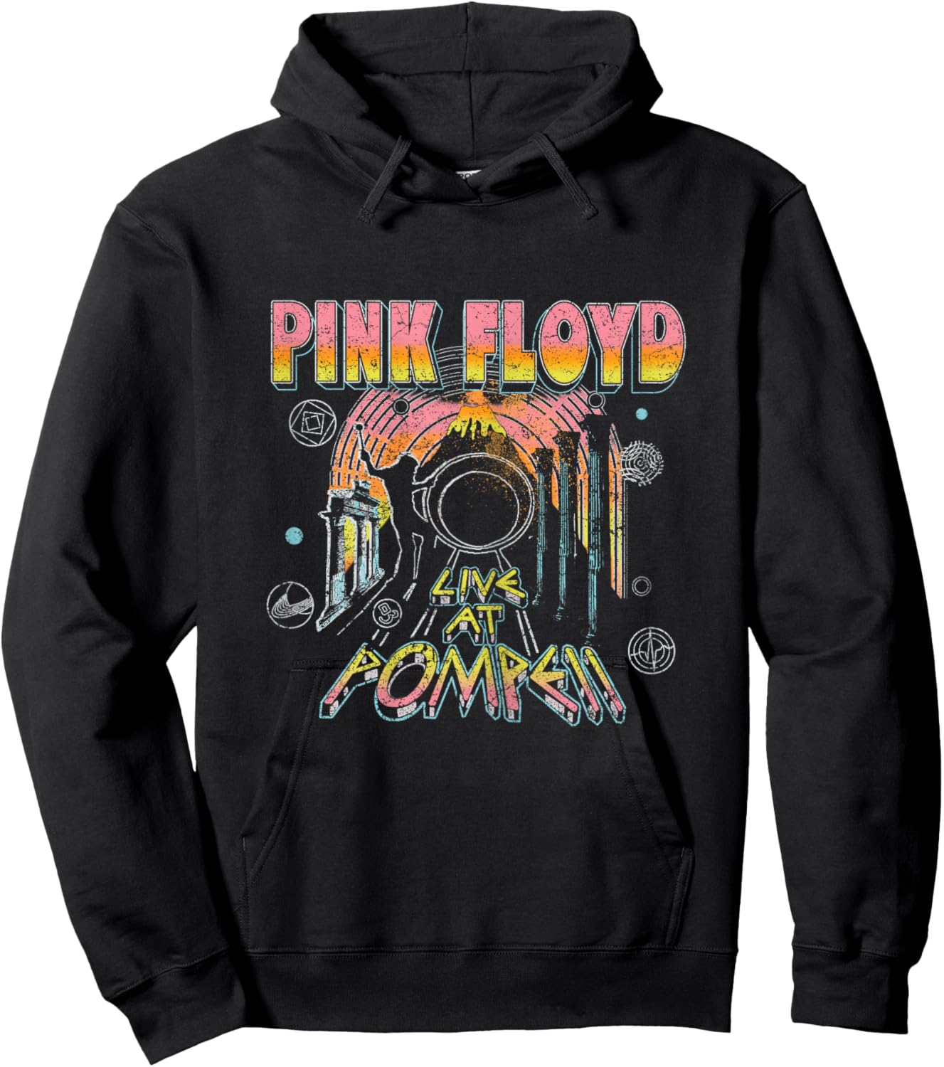 Official Pink Floyd Live at Pompeii Rock Women Hoodie - Hoodie | Black