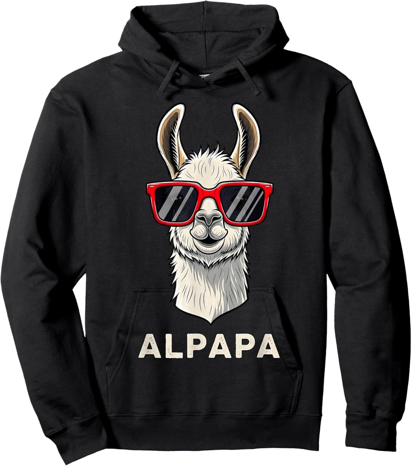 Lustiges Alpaka Dad Design zum Vatertag Hoodie - Hoodie | Black
