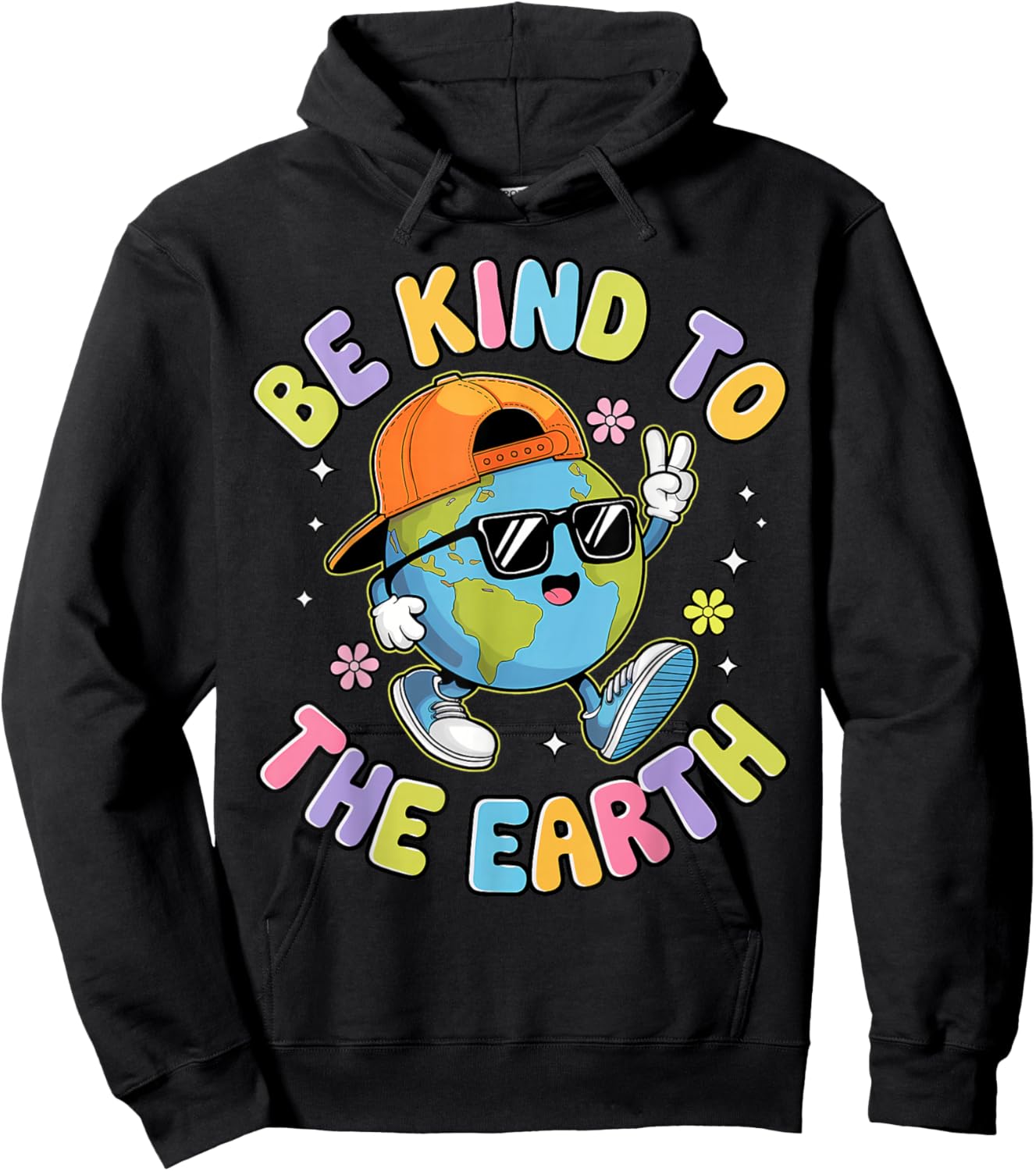 Cute Earth Day 2025 Funny Earth Day Kids Toddler Boys Hoodie - Hoodie | Black