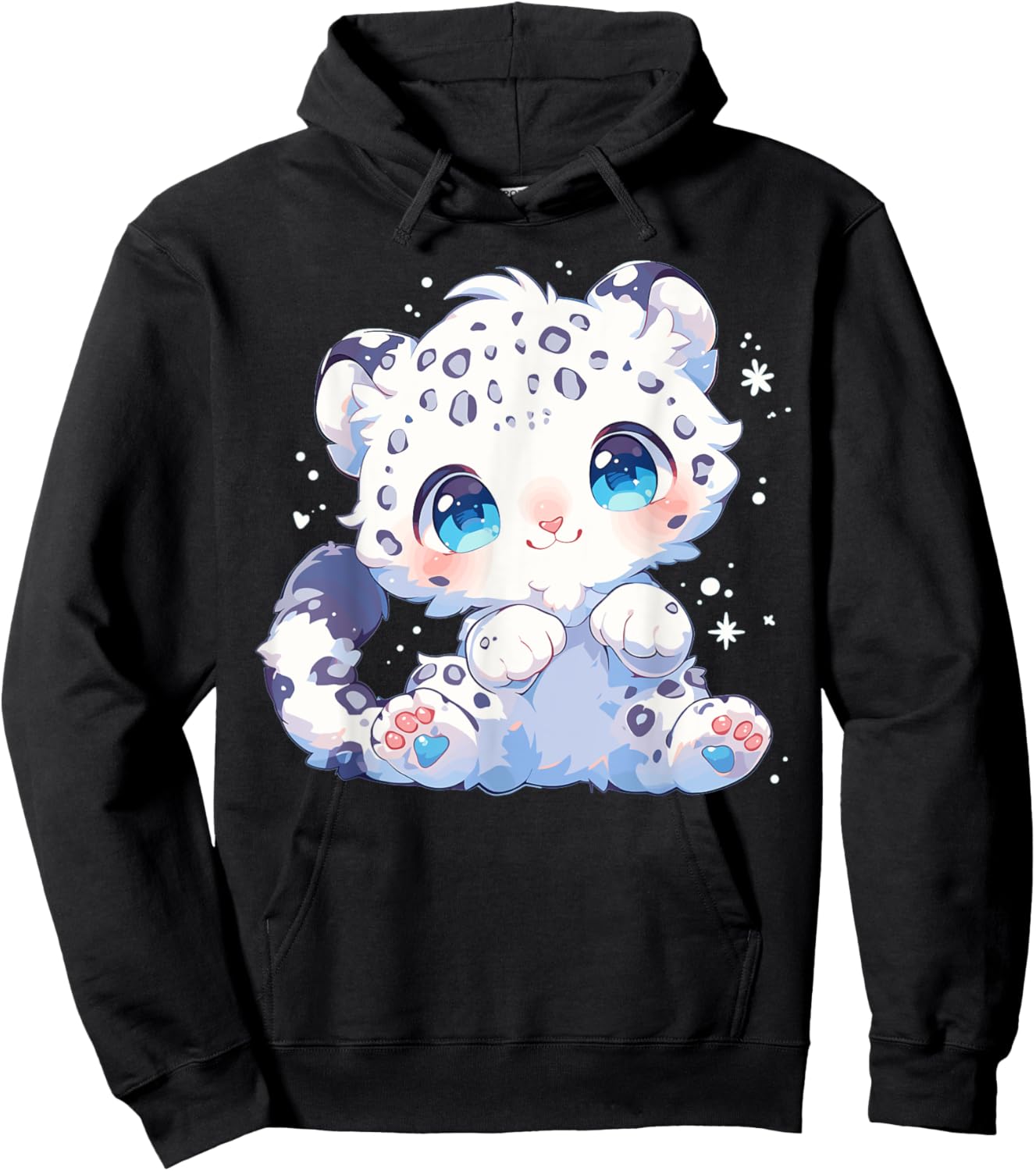 Snow Leopards Lovers Snow Leopard Hoodie - Hoodie | Black