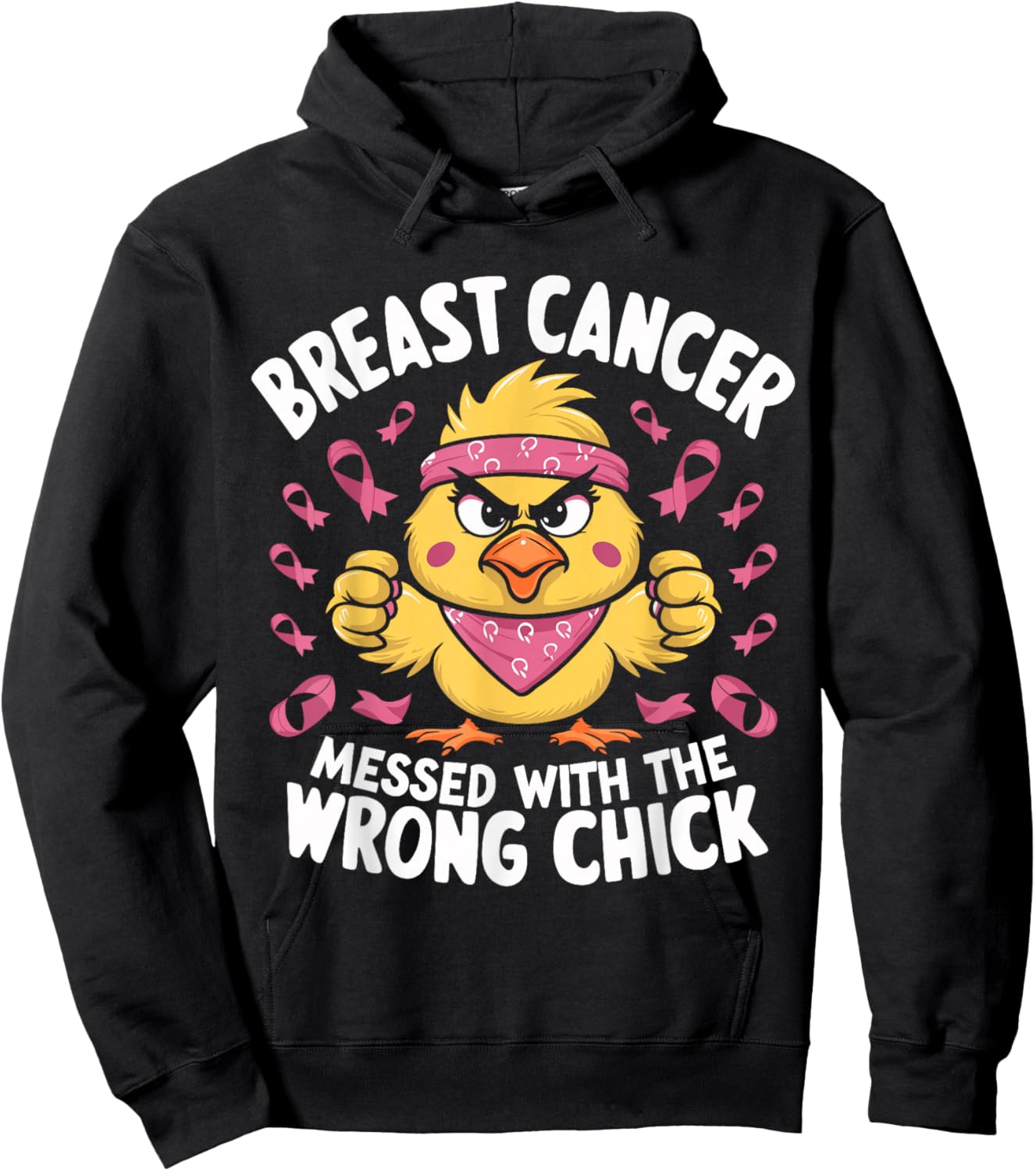 Breast Cancer Tangled with the Wrong Chick Awareness Hoodie - Hoodie | Black