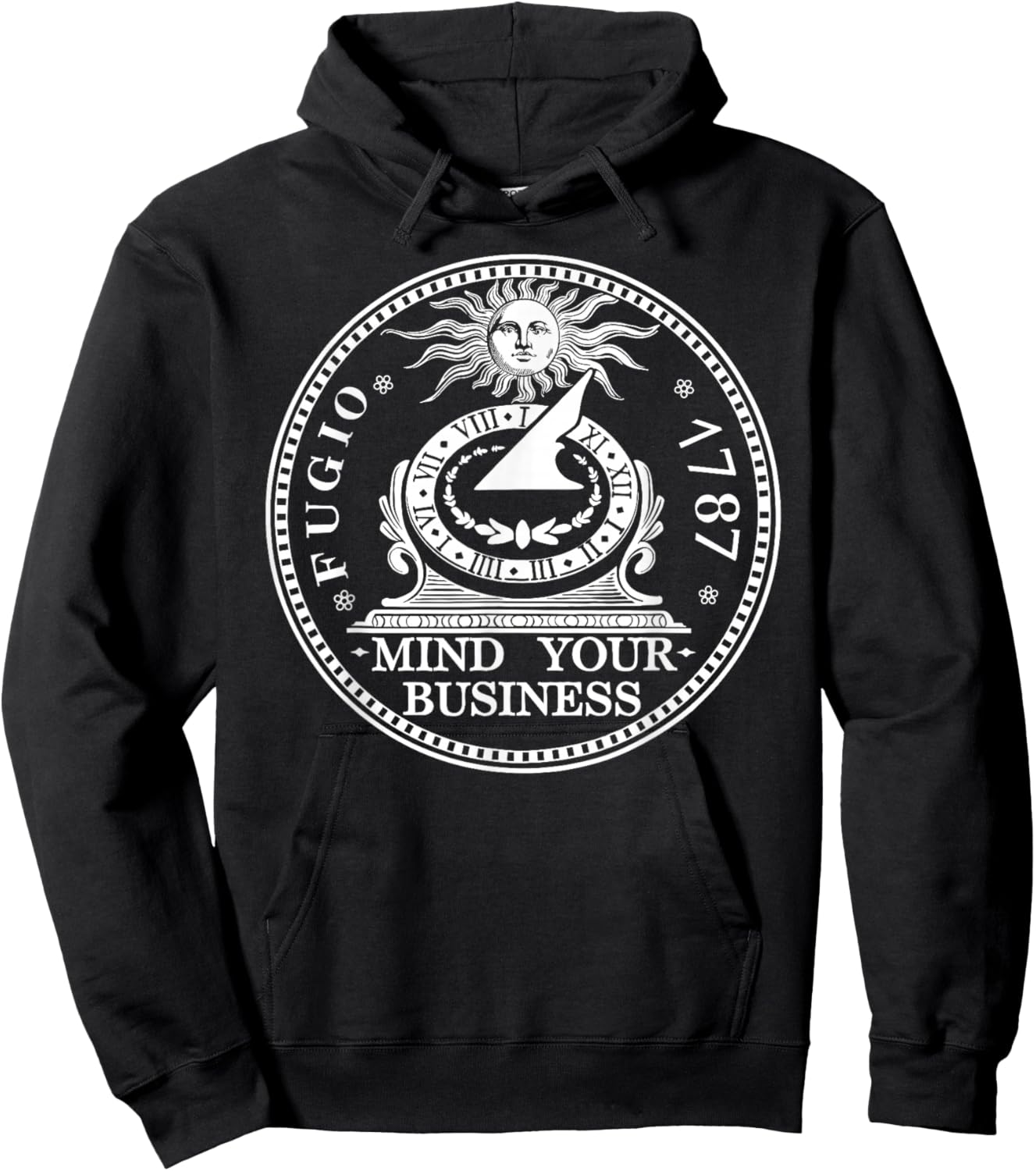 Fugio 1787 Cent Coin Mind Your Business United States Money Hoodie - Hoodie | Black