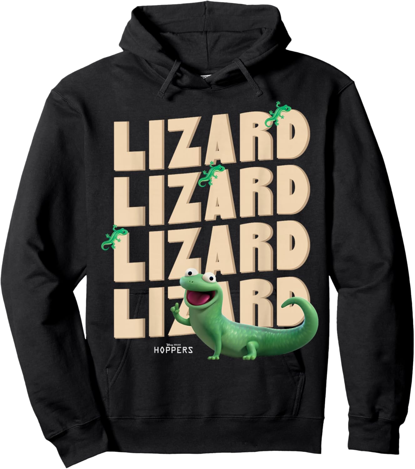 Hoppers Tom Lizard Repeat Hoodie - Hoodie | Black