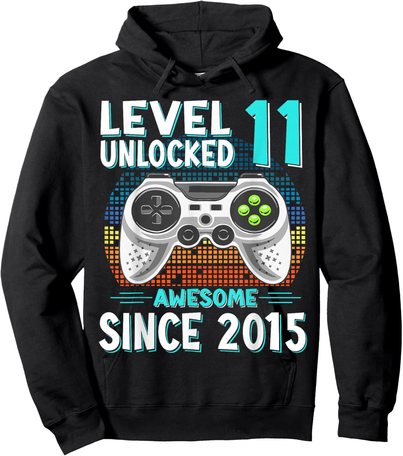 Gift 11 Birthday 11 Years Gamer Level 11 Unlocked 2015 Hoodie - Hoodie | Black