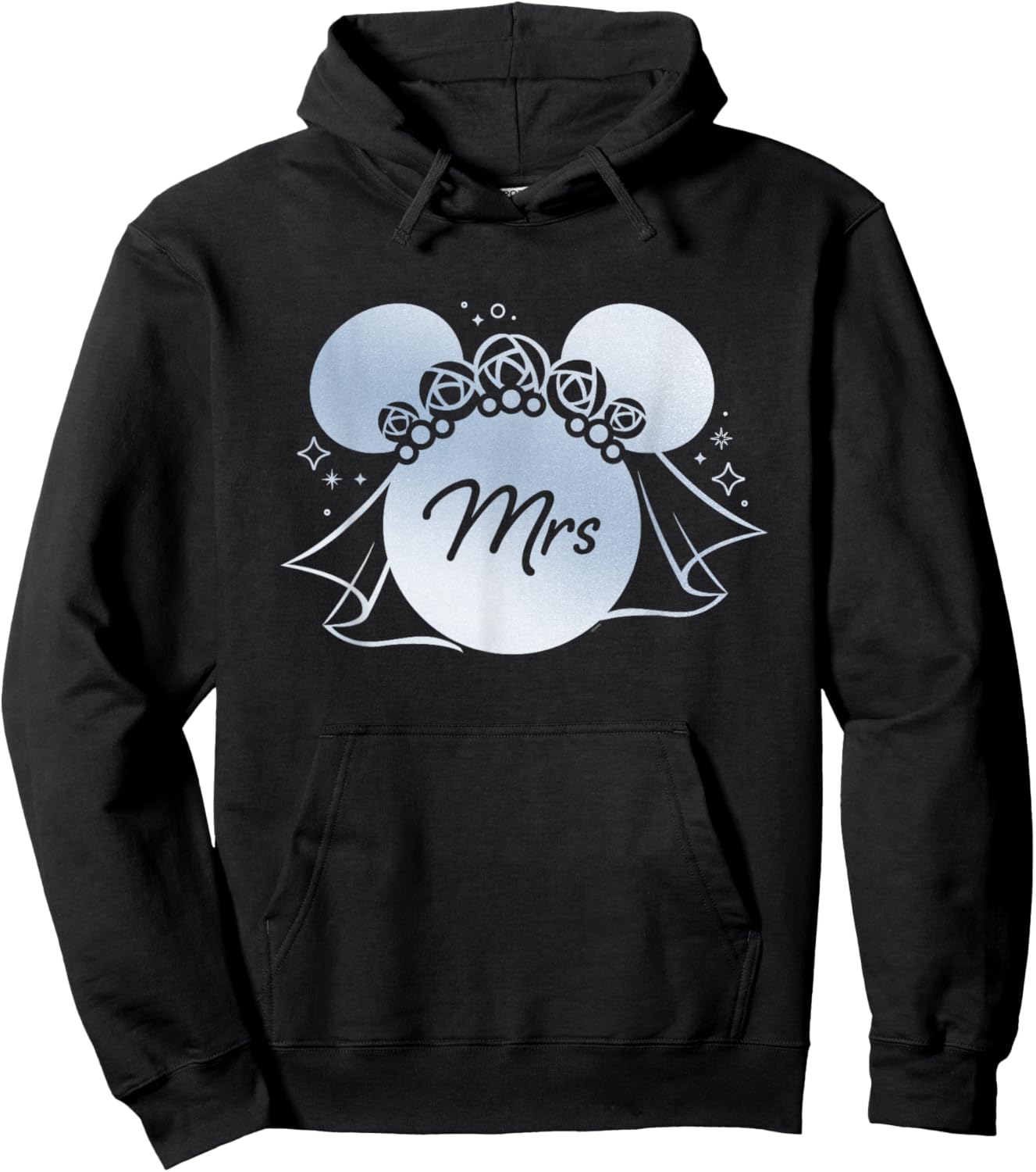 Disney Wedding Matching Minnie Bridal Veil Wife Bride Mrs Hoodie - Hoodie | Black