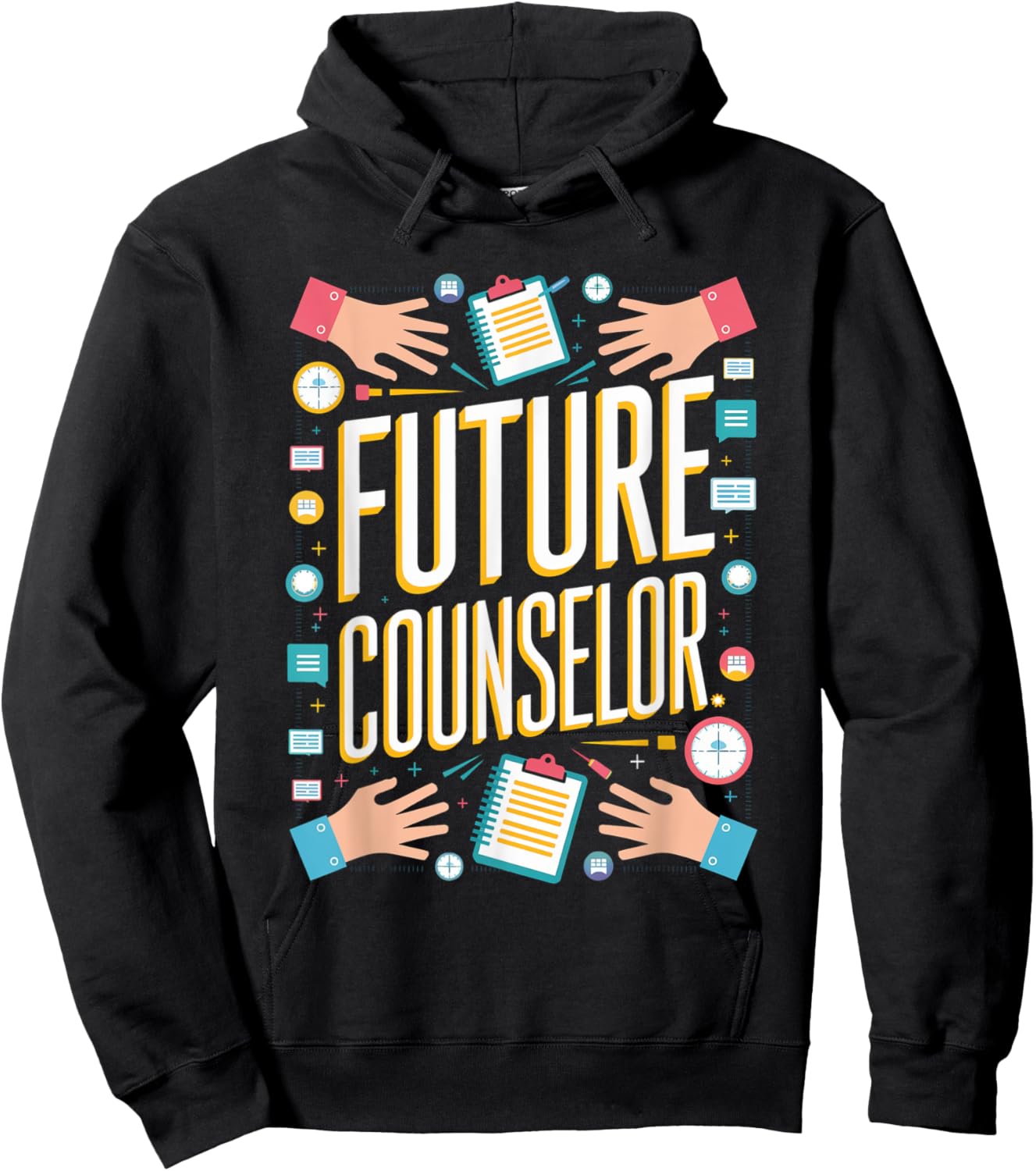 Future Counselor Graduation School Toddler Kids Women Men Hoodie - Hoodie | Black