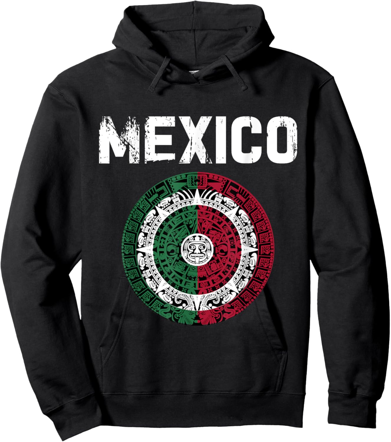 Mexico Flag Mexican Hispanic Siesta Pride Vintage Hoodie - Hoodie | Black