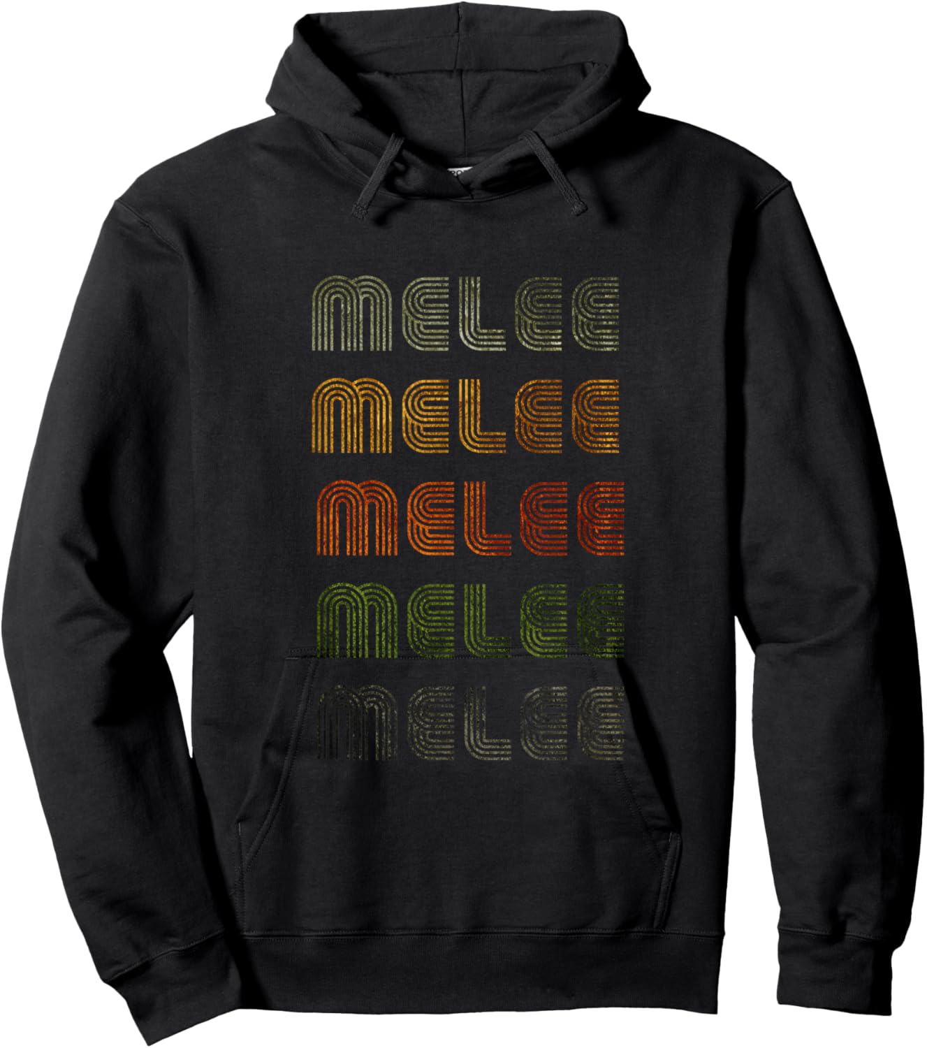 Love Heart Melee Grunge Vintage Style Black Melee Hoodie - Hoodie | Black