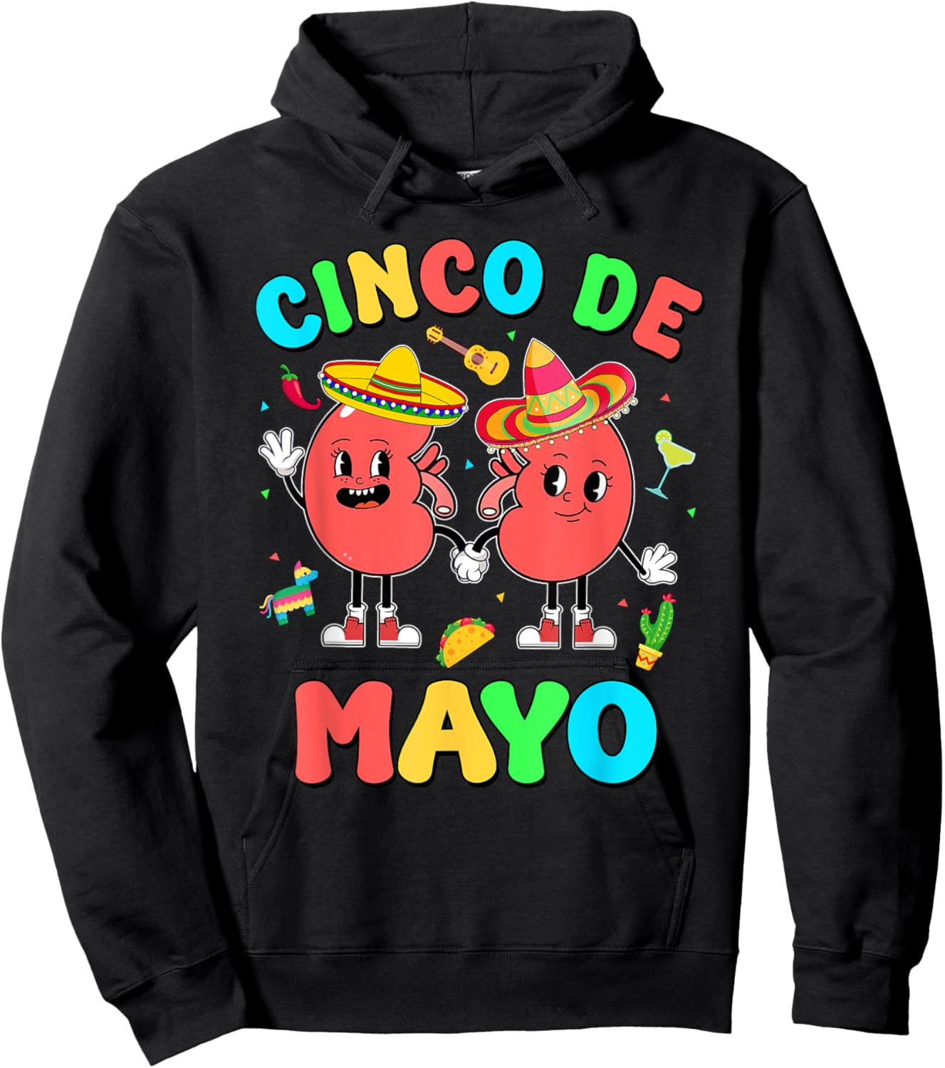 Cinco De Mayo Kidney Dialysis Nurse Mexican Fiesta Squad Hoodie - Hoodie | Black