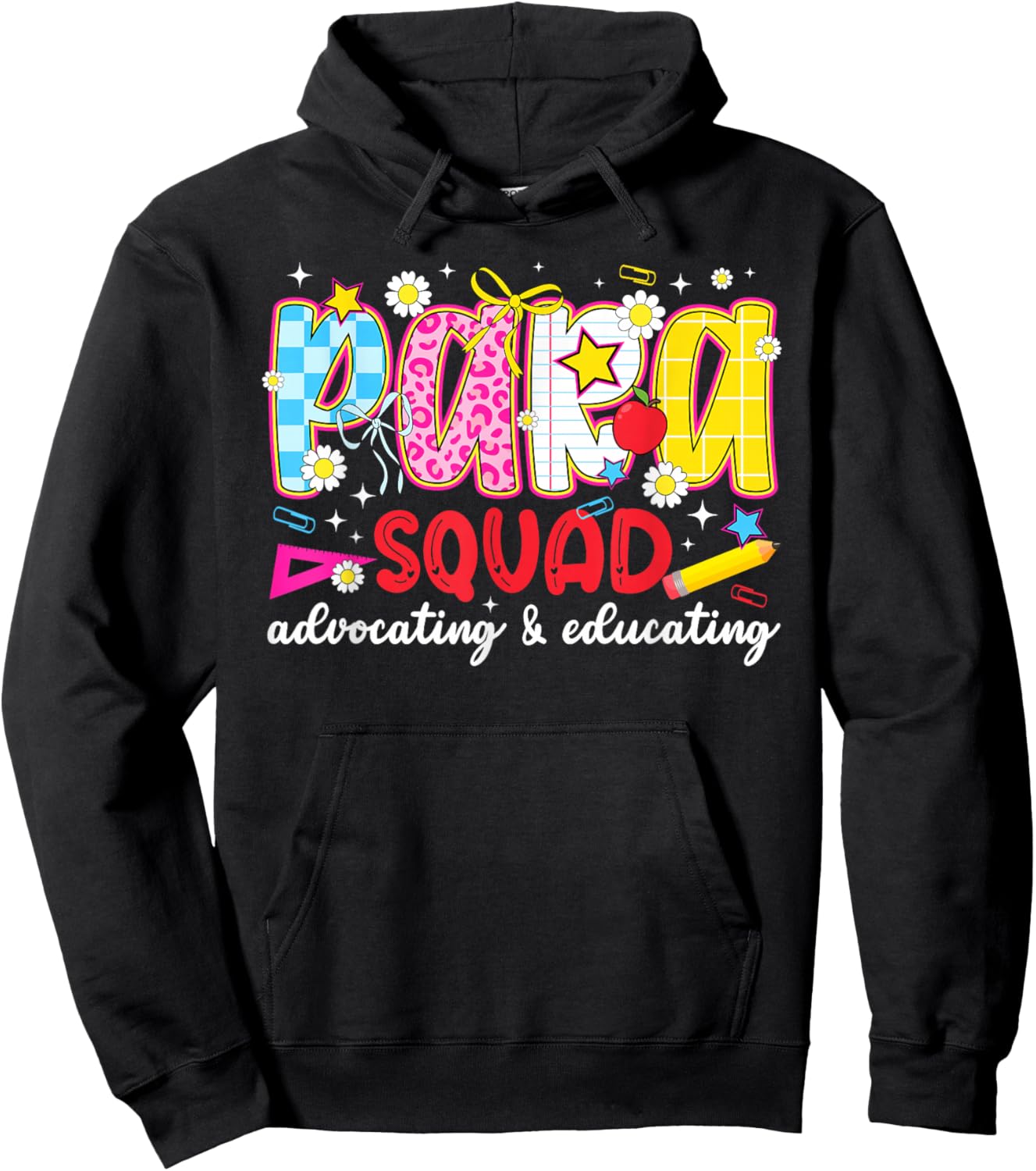 para Squad Appreciation Parapro Crew Paraprofessional Team Hoodie - Hoodie | Black