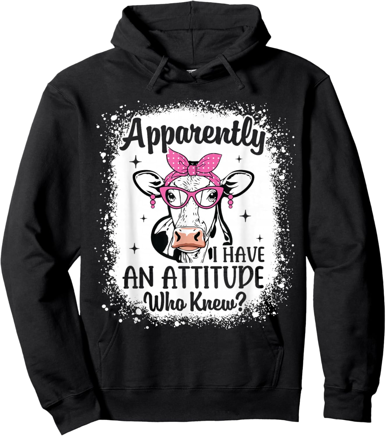 Funny Heifer Cow Sarcasm Cow Print Country Cow Farm Women Hoodie - Hoodie | Black