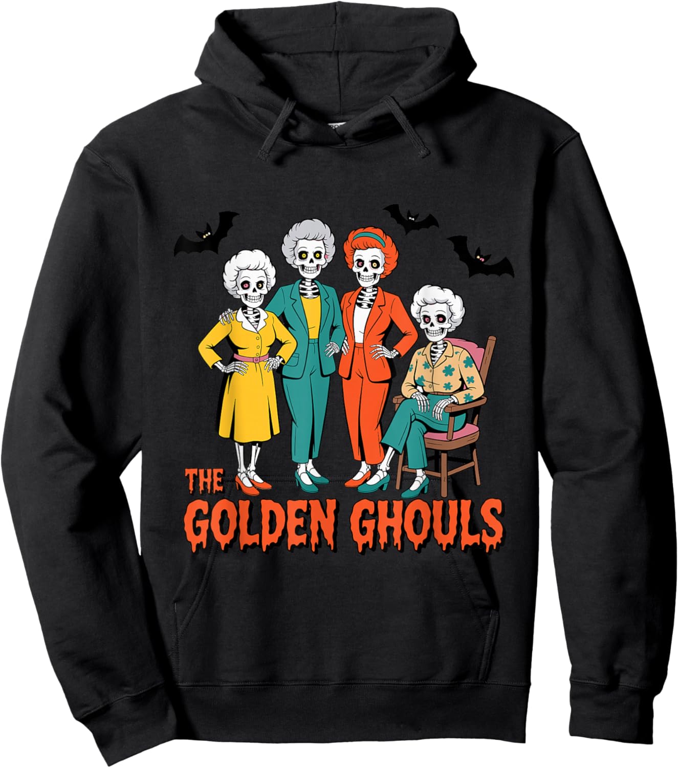 The Golden Ghouls Funny Halloween Hoodie - Hoodie | Black