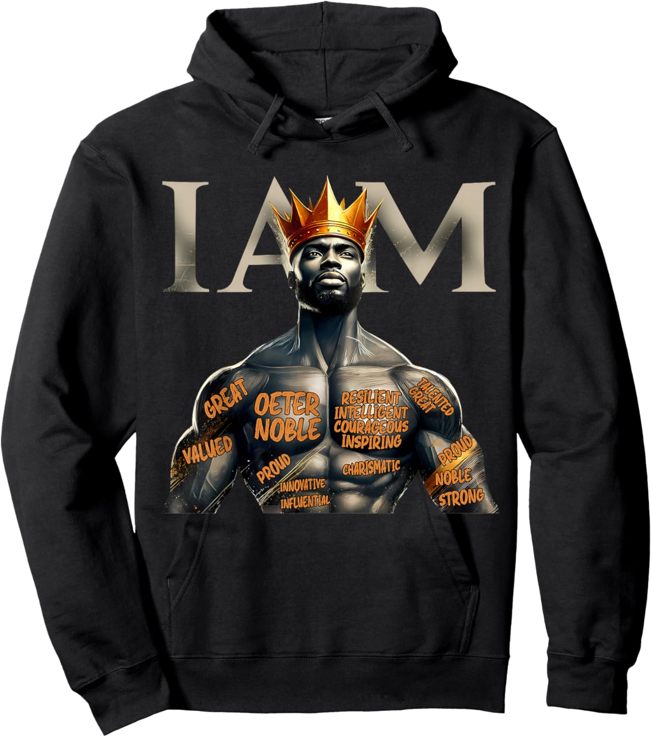 Black History I Am Black Man King Dad Afro Melanin Men Hoodie - Hoodie | Black