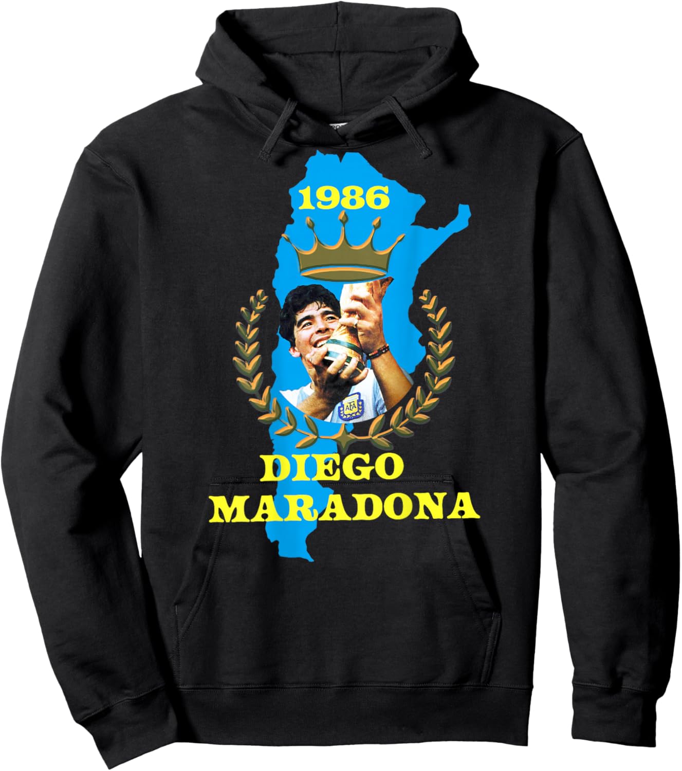 Diego Maradona_003_Back Printed Hoodie - Hoodie | Black