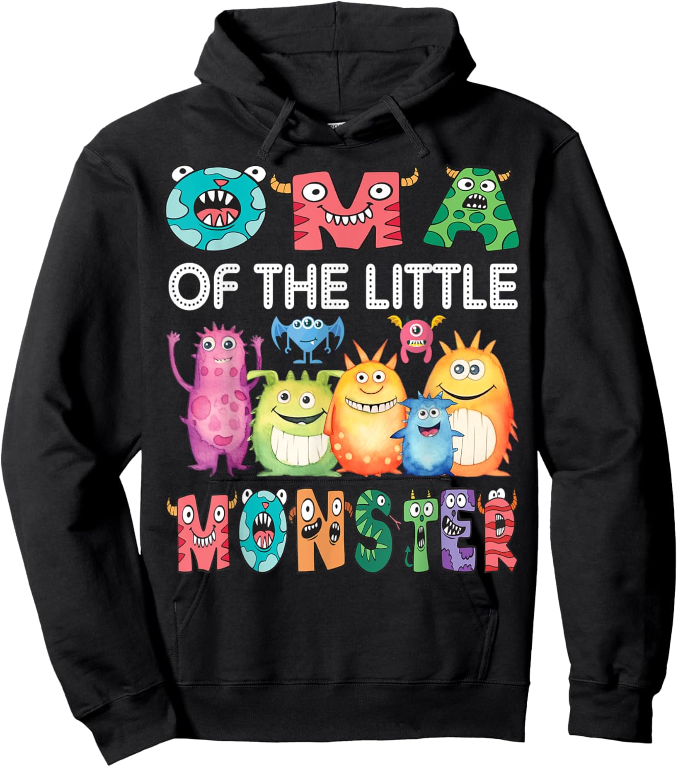Oma Of The Little Monster Kids 1St Birthday Party Hoodie - Hoodie | Black