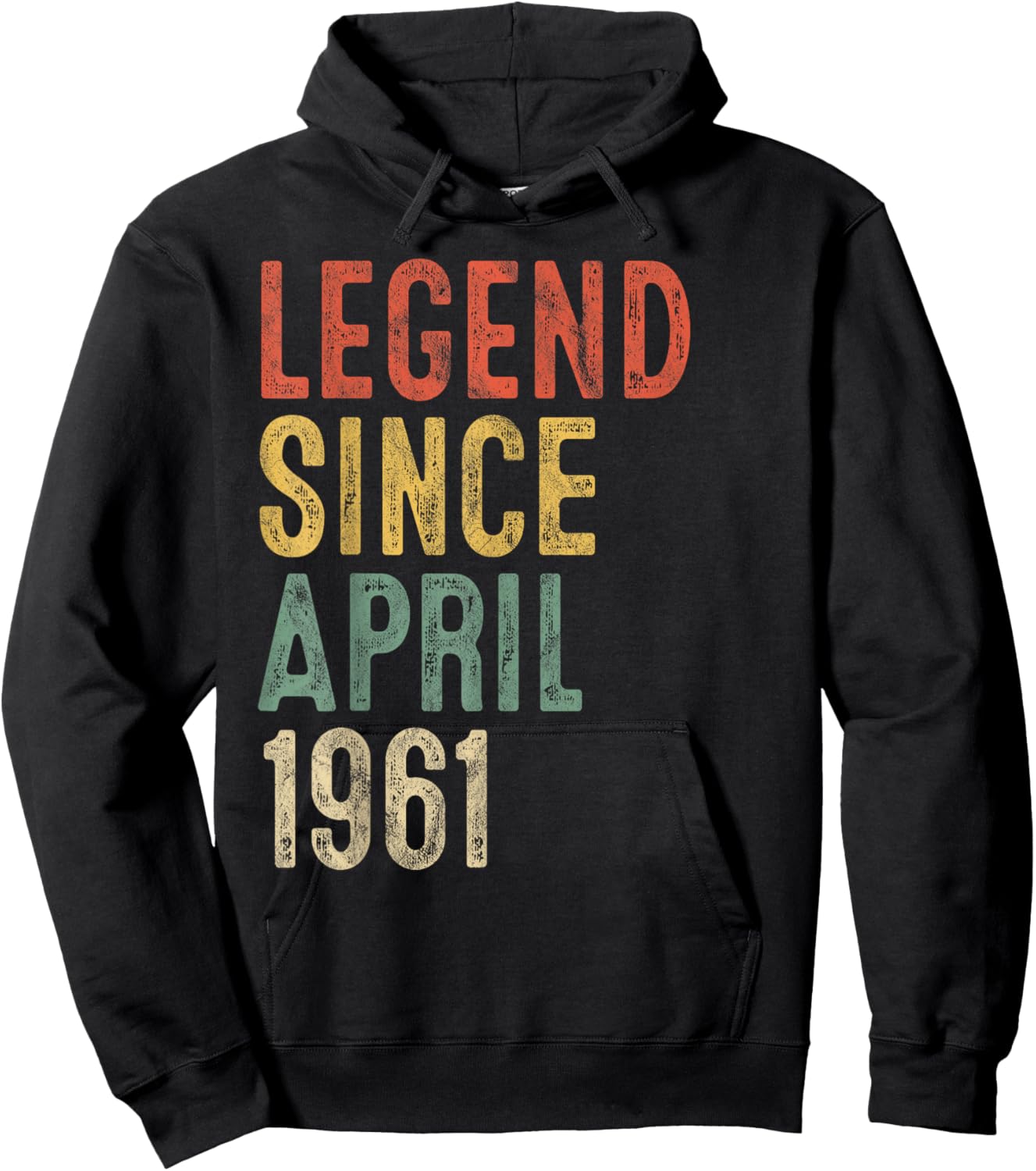 Legend April 1961 65th Birthday Men Women 65 Year Old Hoodie - Hoodie | Black