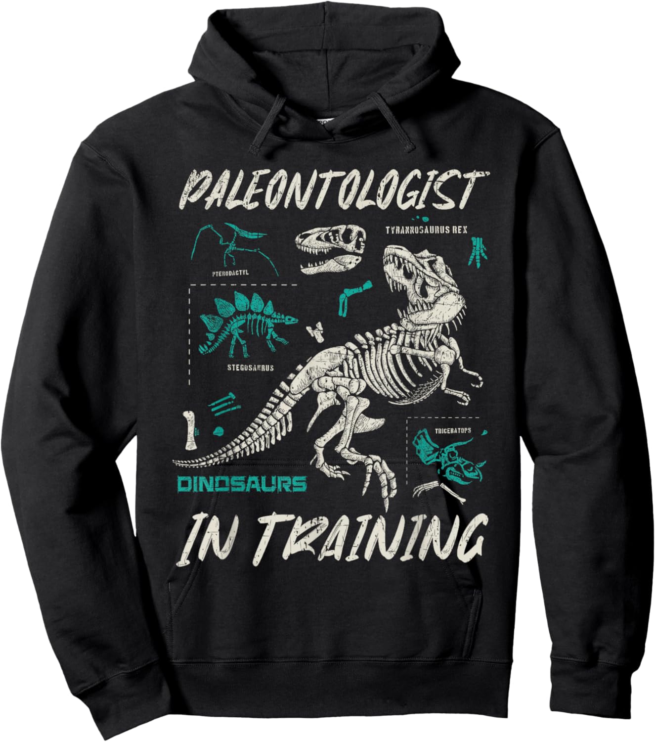 Paleontologist In Training Kids Children Fun Fossil Hunting Hoodie - Hoodie | Black