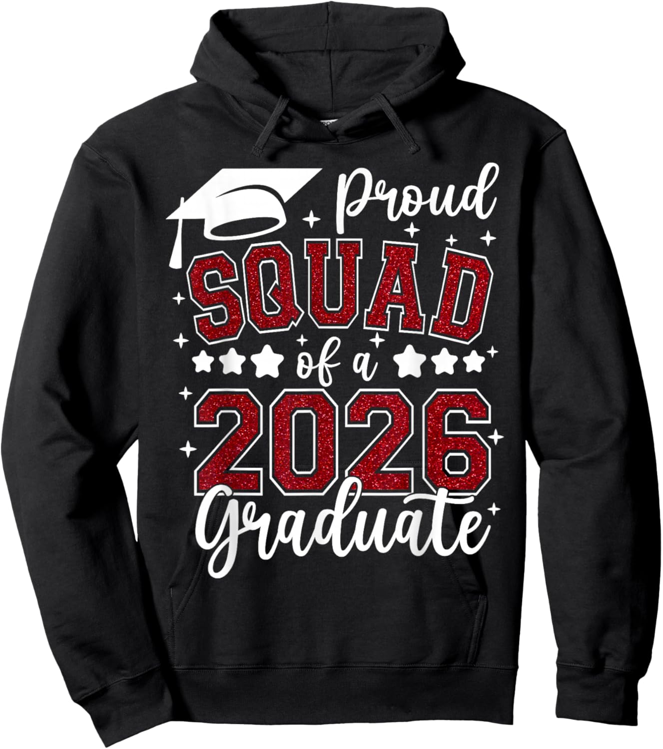 Proud Squad of A 2026 Graduate Senior 2026 Graduation Hoodie - Hoodie | Black