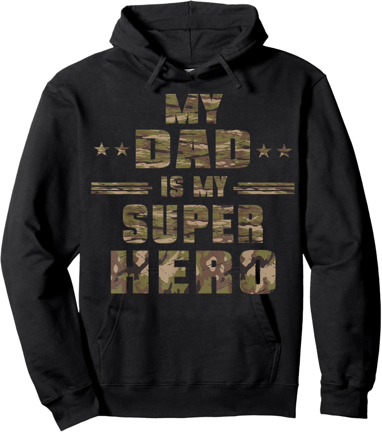 My Dad Is My Super Hero Daddy Pa Fathers Day Hoodie - Hoodie | Black