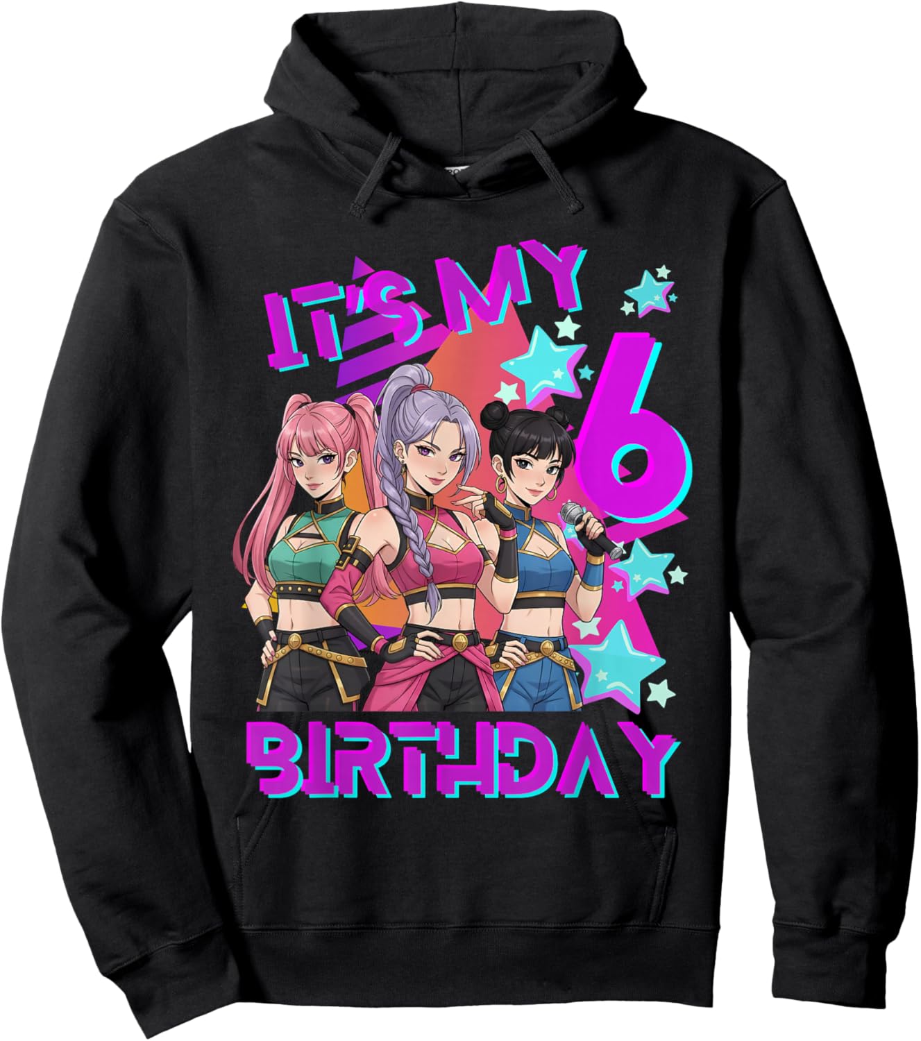 K-Pop K-Pop 6 Years Birthday Girl Hoodie - Hoodie | Black