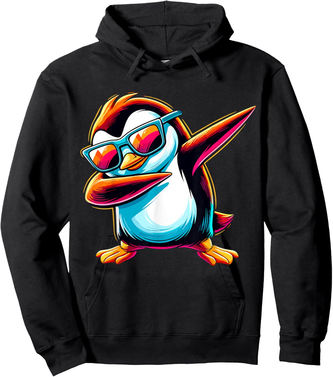 Dabbing Penguin Animal Hoodie - Hoodie | Black