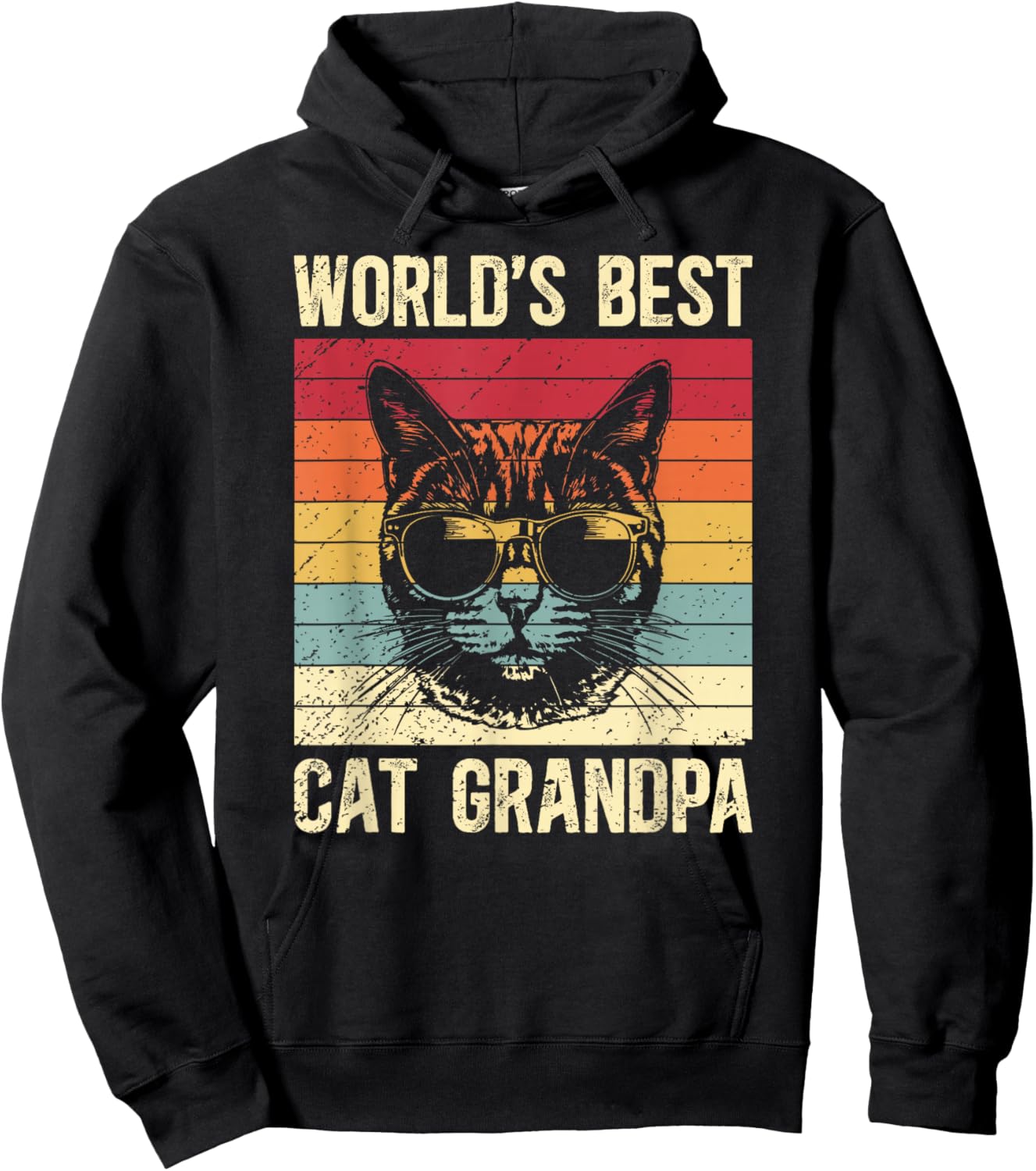 World's Best Cat Grandpa Cat Grandfather Cat Lover Grandpa Hoodie - Hoodie | Black