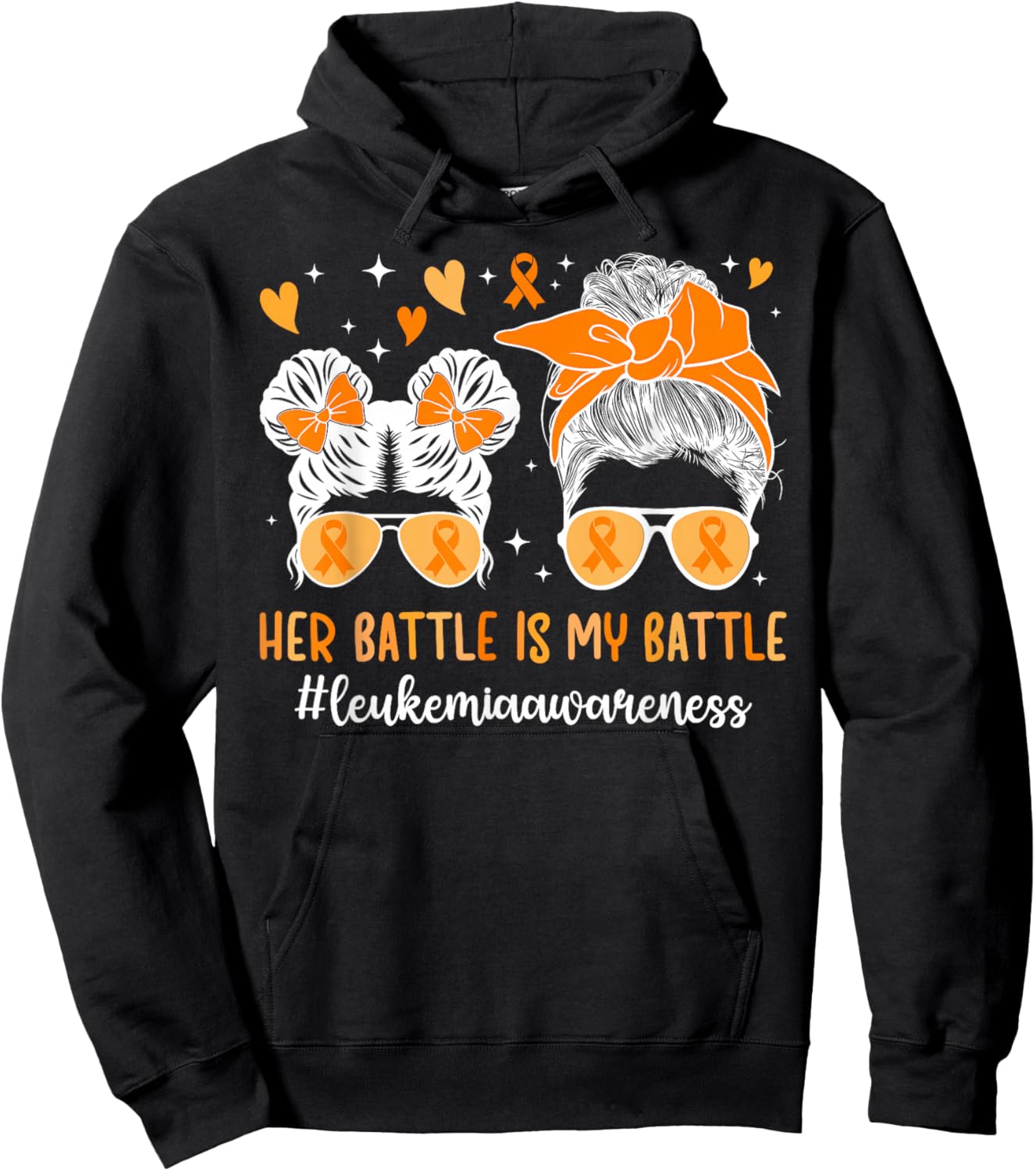 Leukemia Awareness Proud Leukemia Mom of A Leukemia Warrior Hoodie - Hoodie | Black