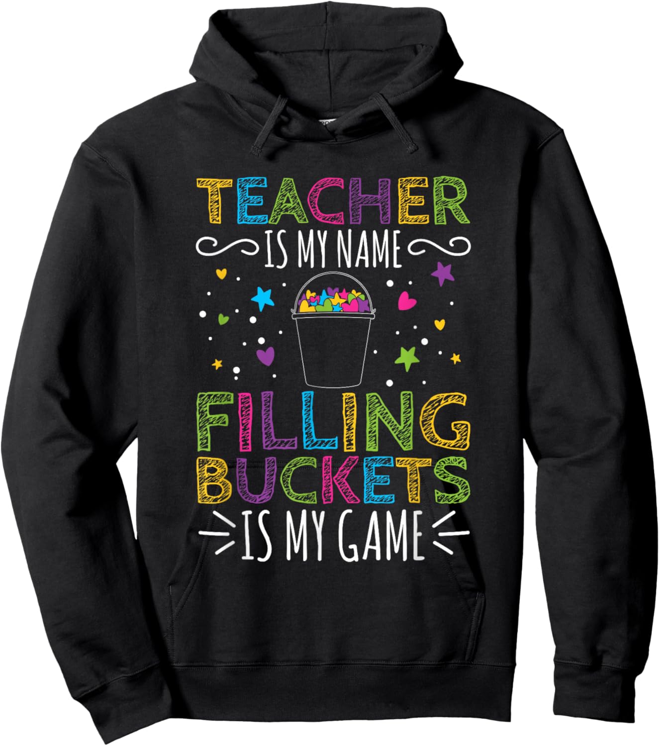 Elementary Teacher Bucket Filler Hoodie - Hoodie | Black