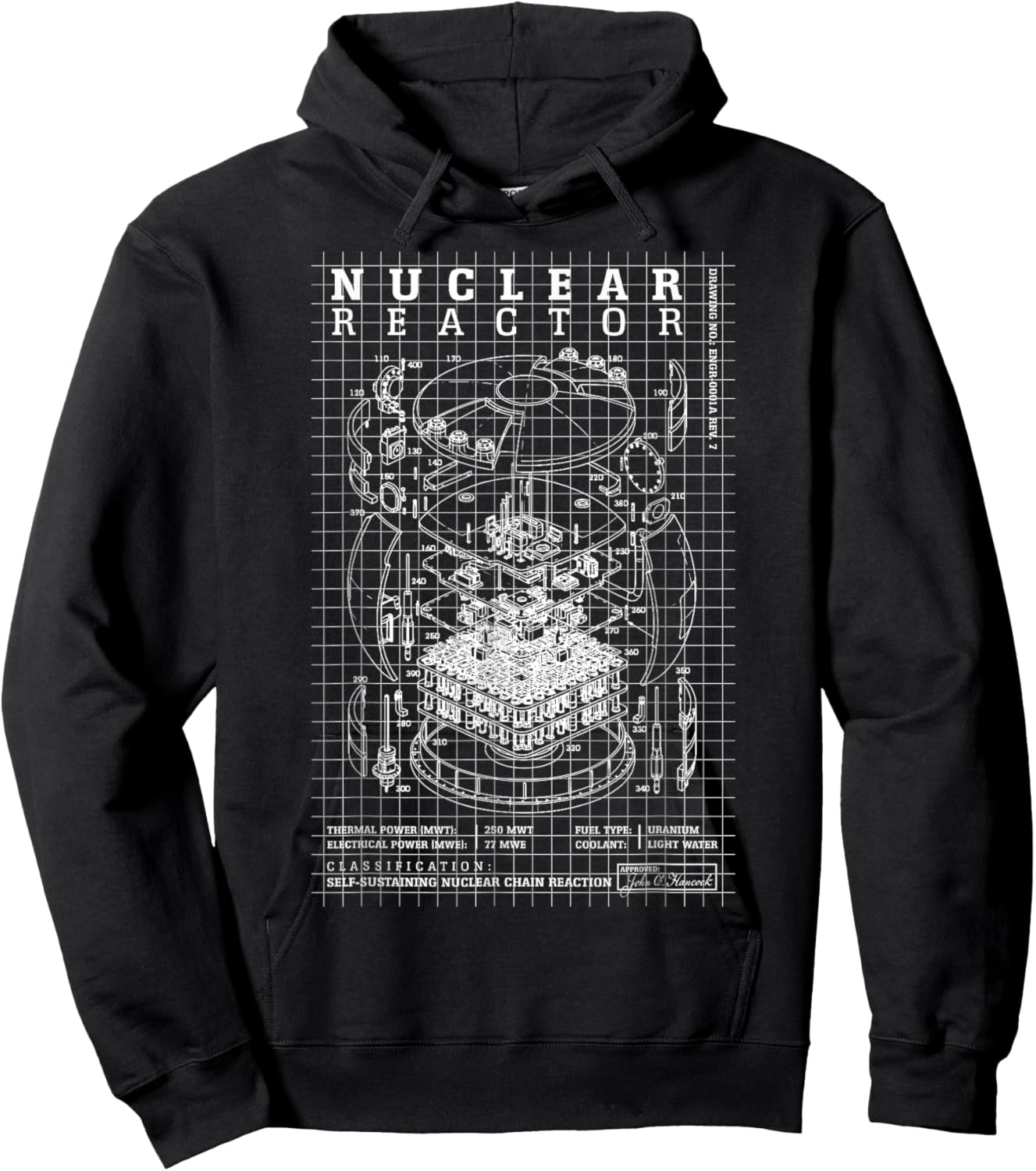 Energy Diagram Physical Power Fission Nuclear Reactor Core Hoodie - Hoodie | Black