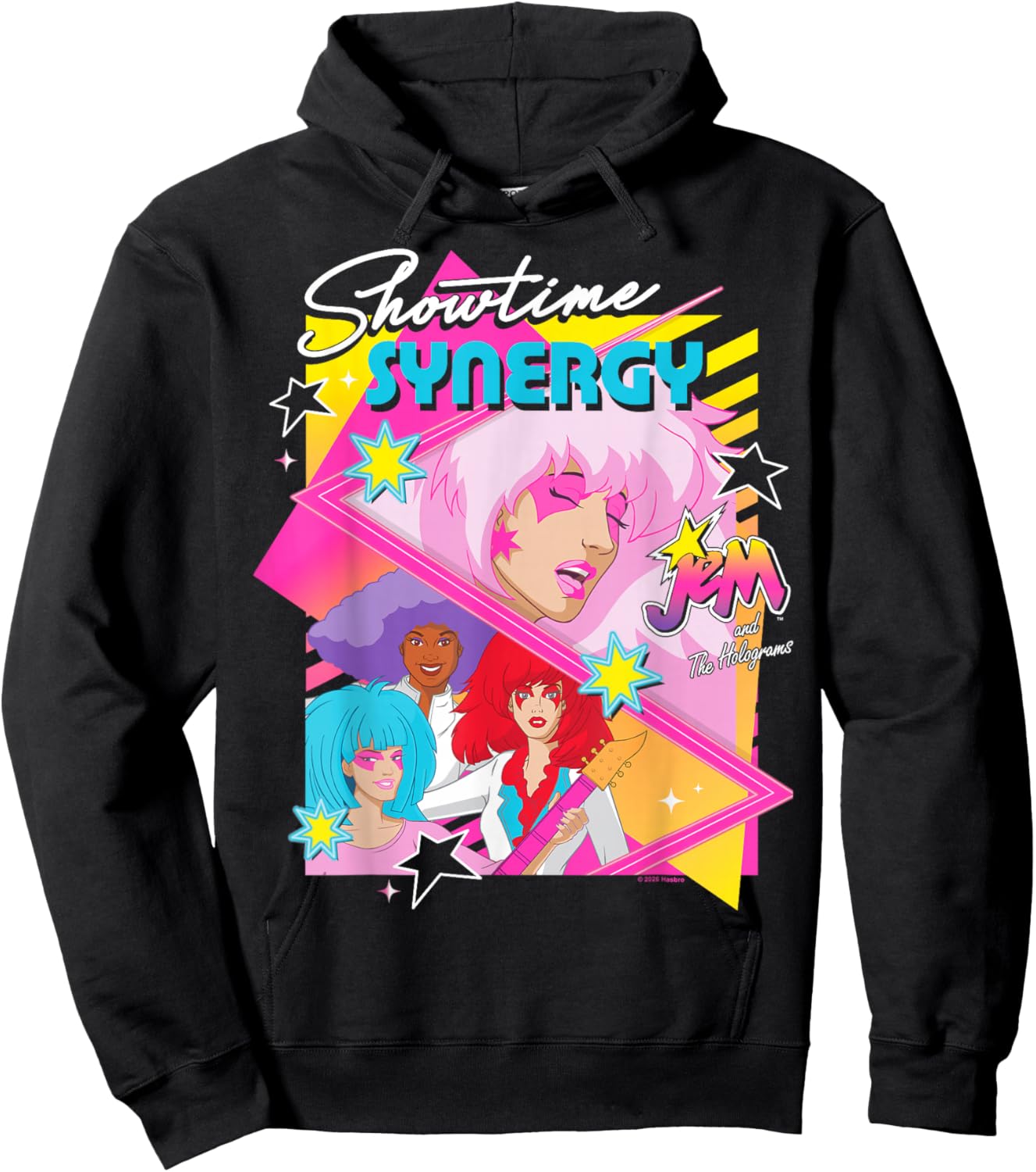 Jem and The Holograms Showtime Synergy Jem and The Band Hoodie - Hoodie | Black
