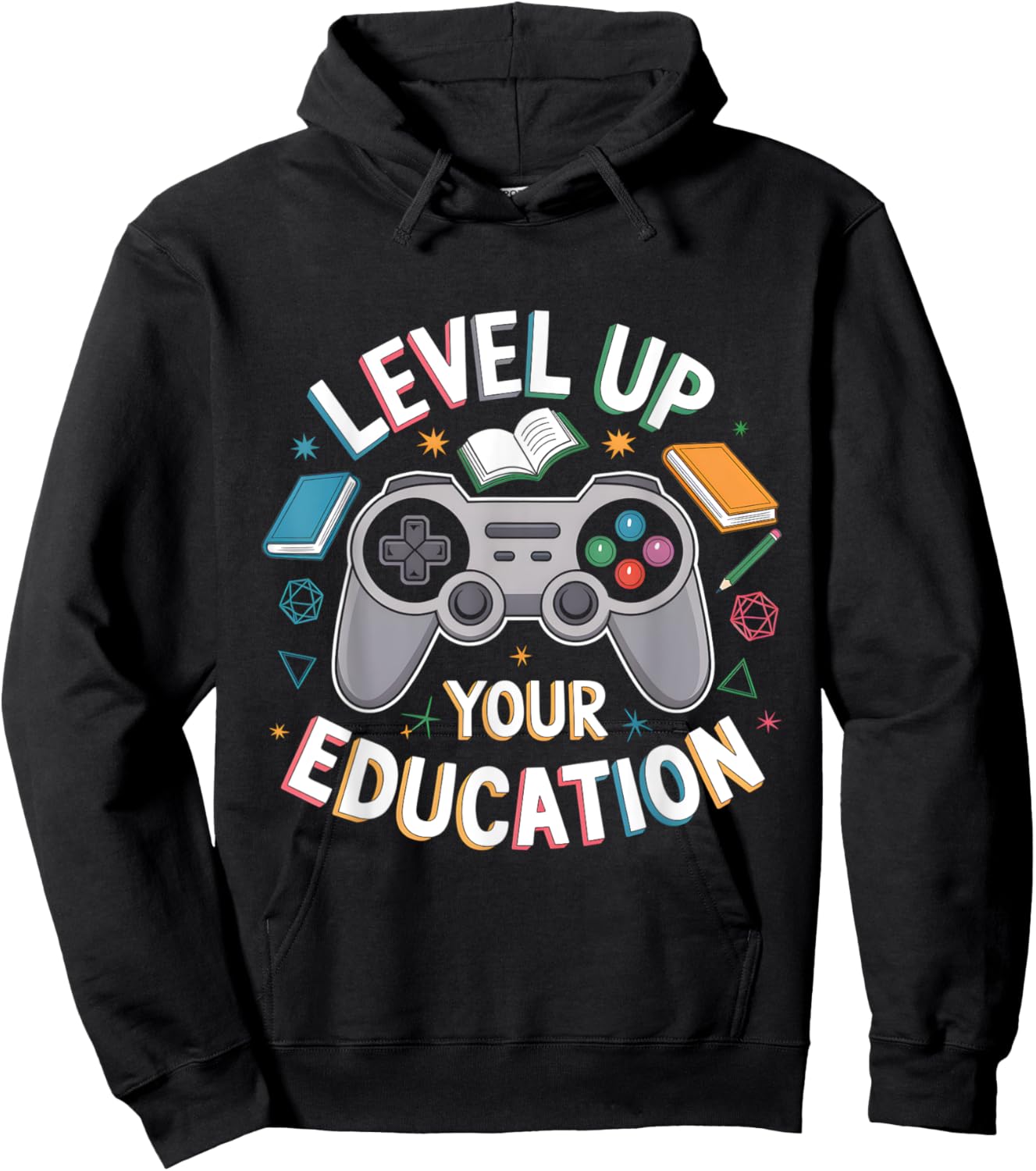 Level Up Your Education Gaming Teacher Appreciation Student Hoodie - Hoodie | Black