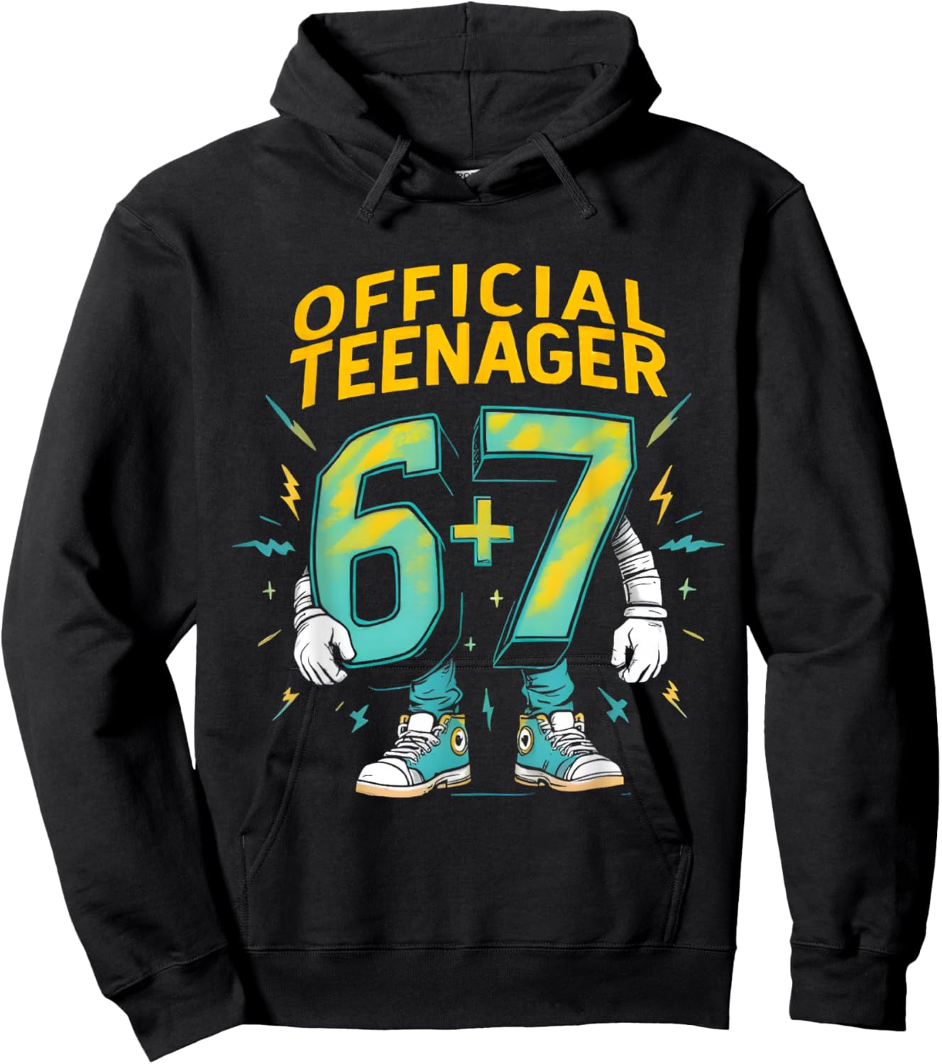 13th Birthday Official Teenager 6+7 Funny 67 13 Years Hoodie - Hoodie | Black