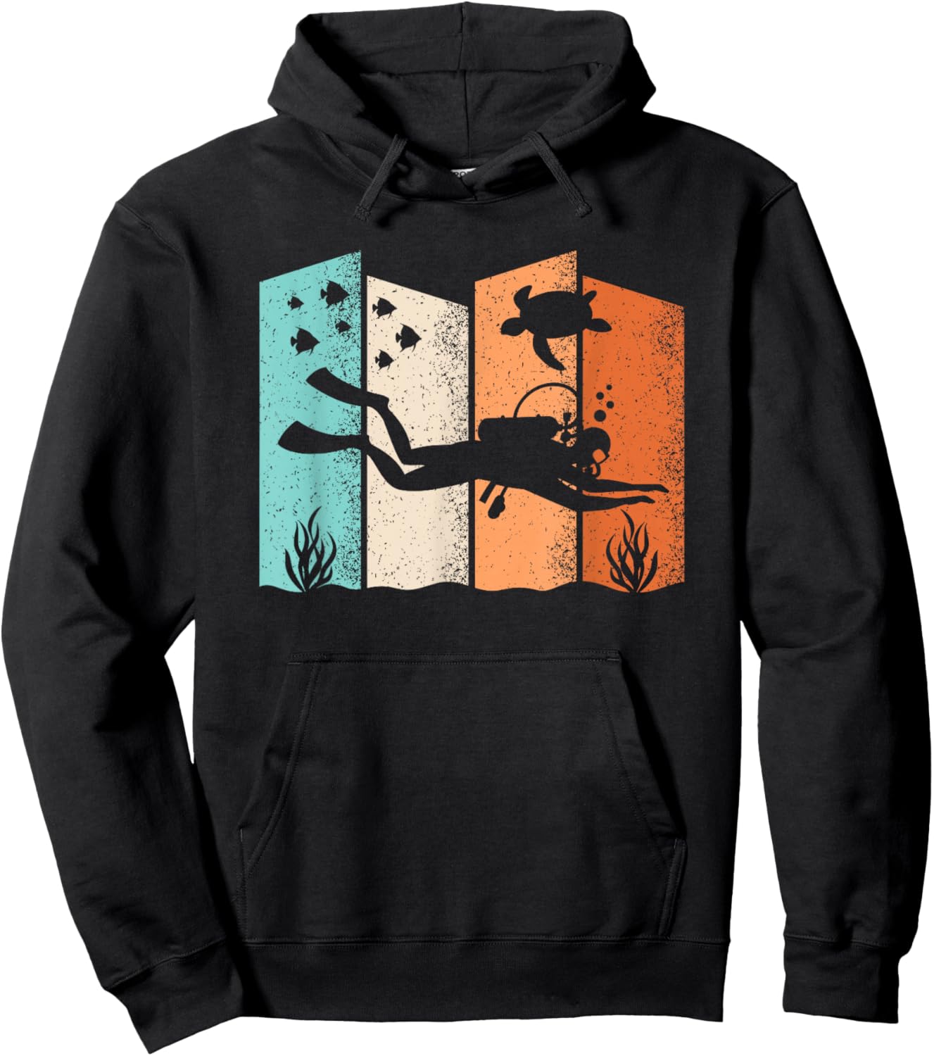 Retro Diving Graphic Dive Diver Men Women Kids Hoodie - Hoodie | Black