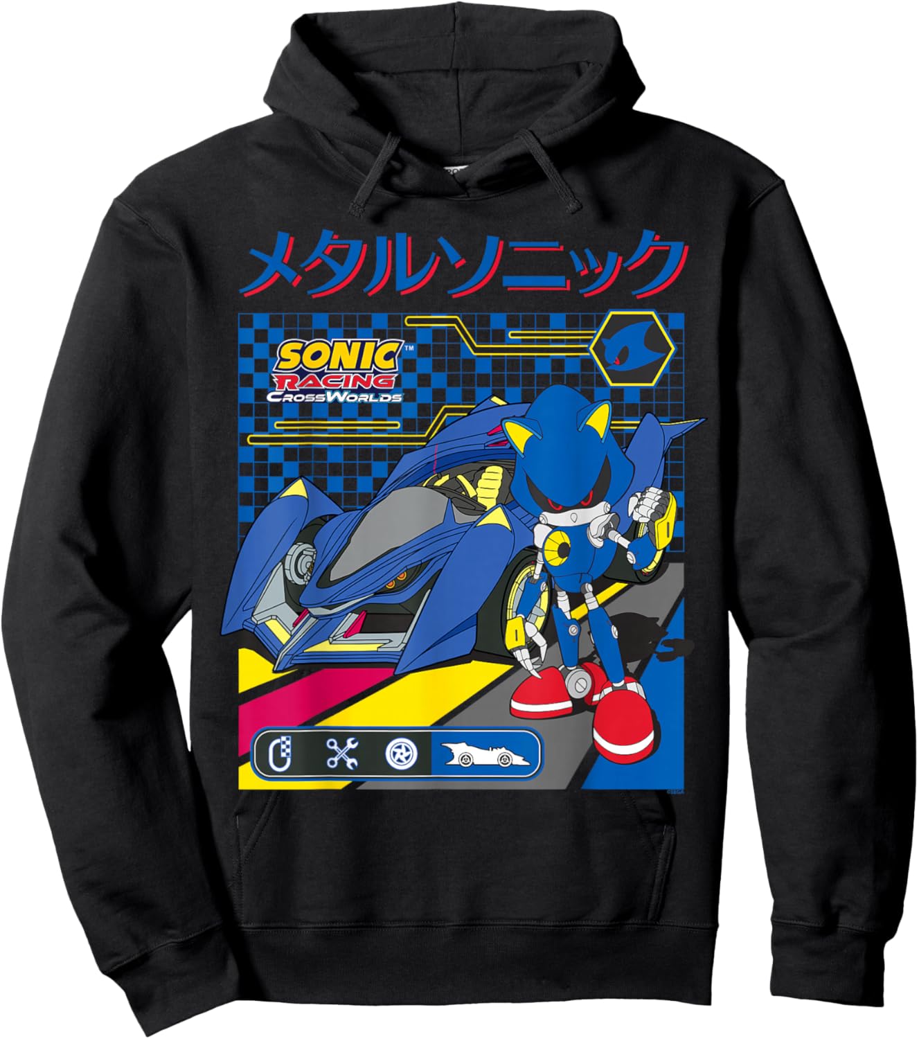 Sonic Racing CrossWorlds - Pedal to The Metal Sonic Hoodie - Hoodie | Black